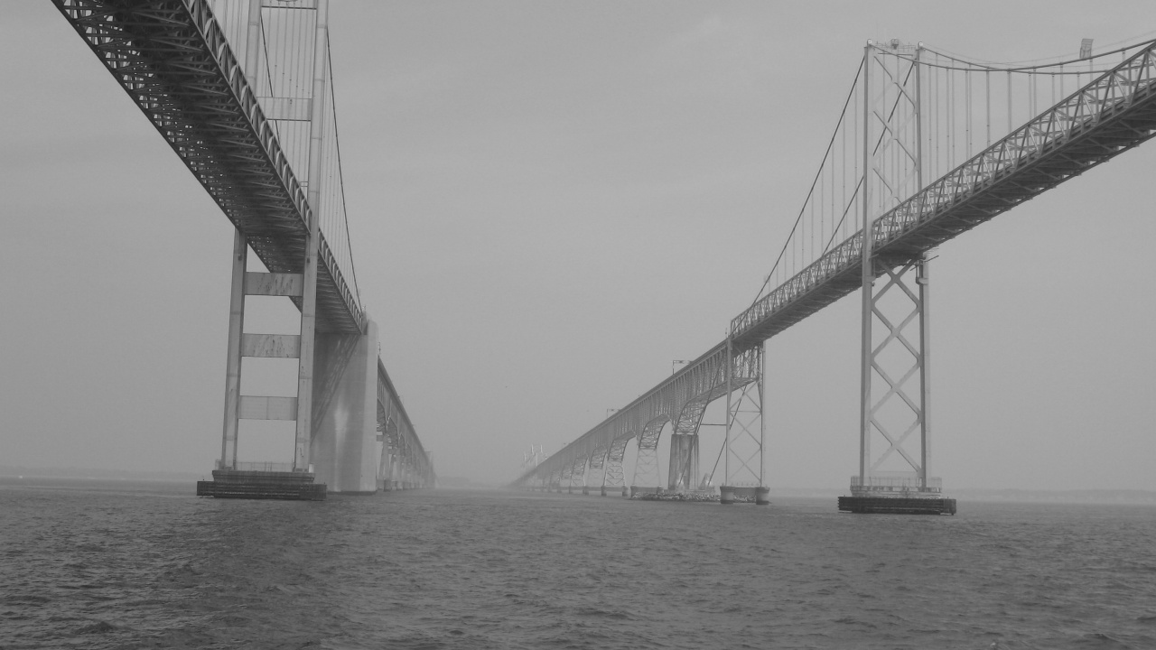 Обои Мост Через Чесапикский Залив, Чесапикский залив, мост, подвесной мост, extradosed мост в разрешении 1280x720