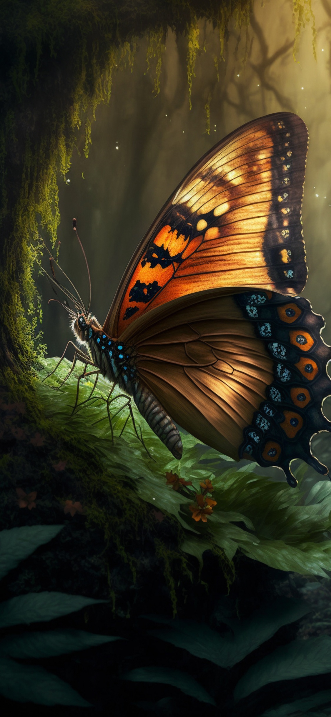 Обои настоящие парусники, бабочкамонарх, Перламутровка, белянок, бабочки с металлическим знаком в разрешении 1125x2436