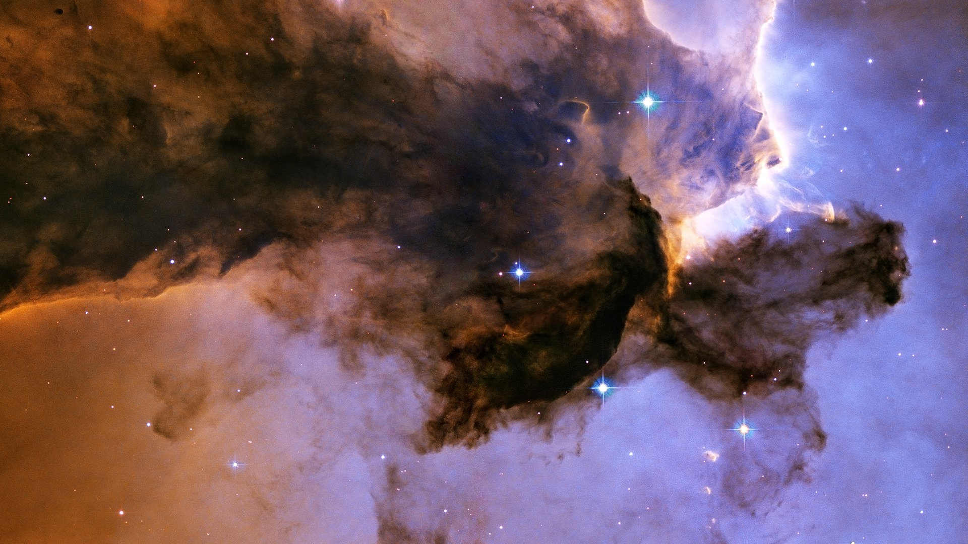 Обои туманность, космический телескоп Хаббл, атмосфера, космос, астрономический объект в разрешении 1920x1080