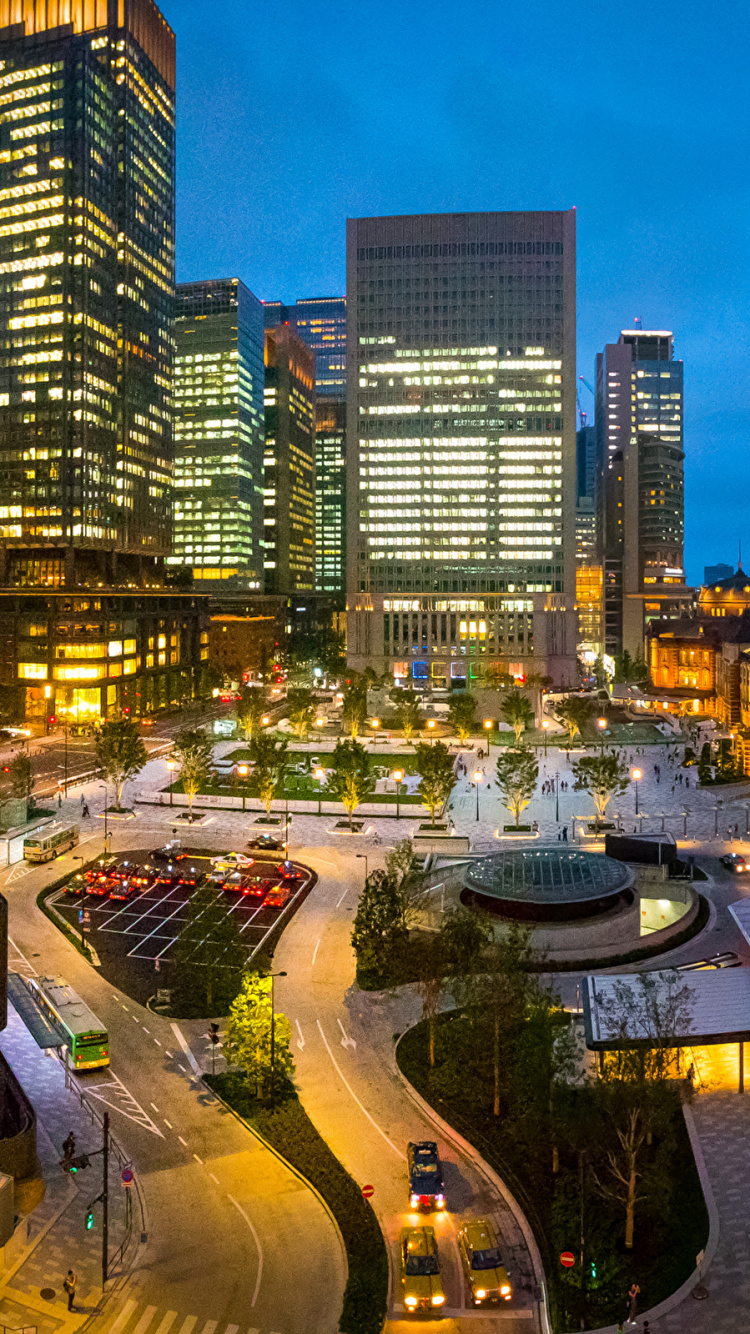 Обои Токио, город, городской пейзаж, городской район, метрополия в разрешении 750x1334