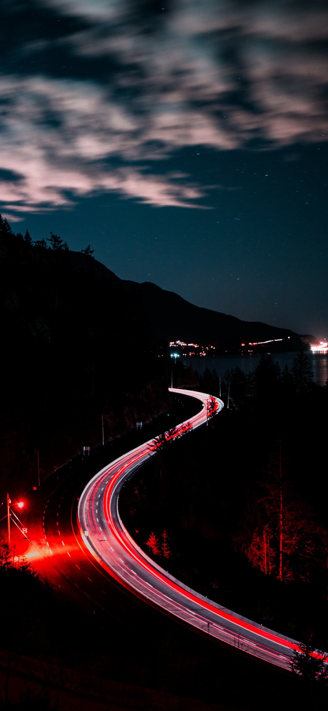 Обои эстетика, облако, атмосфера, автомобильное освещение, свет в разрешении 1125x2436