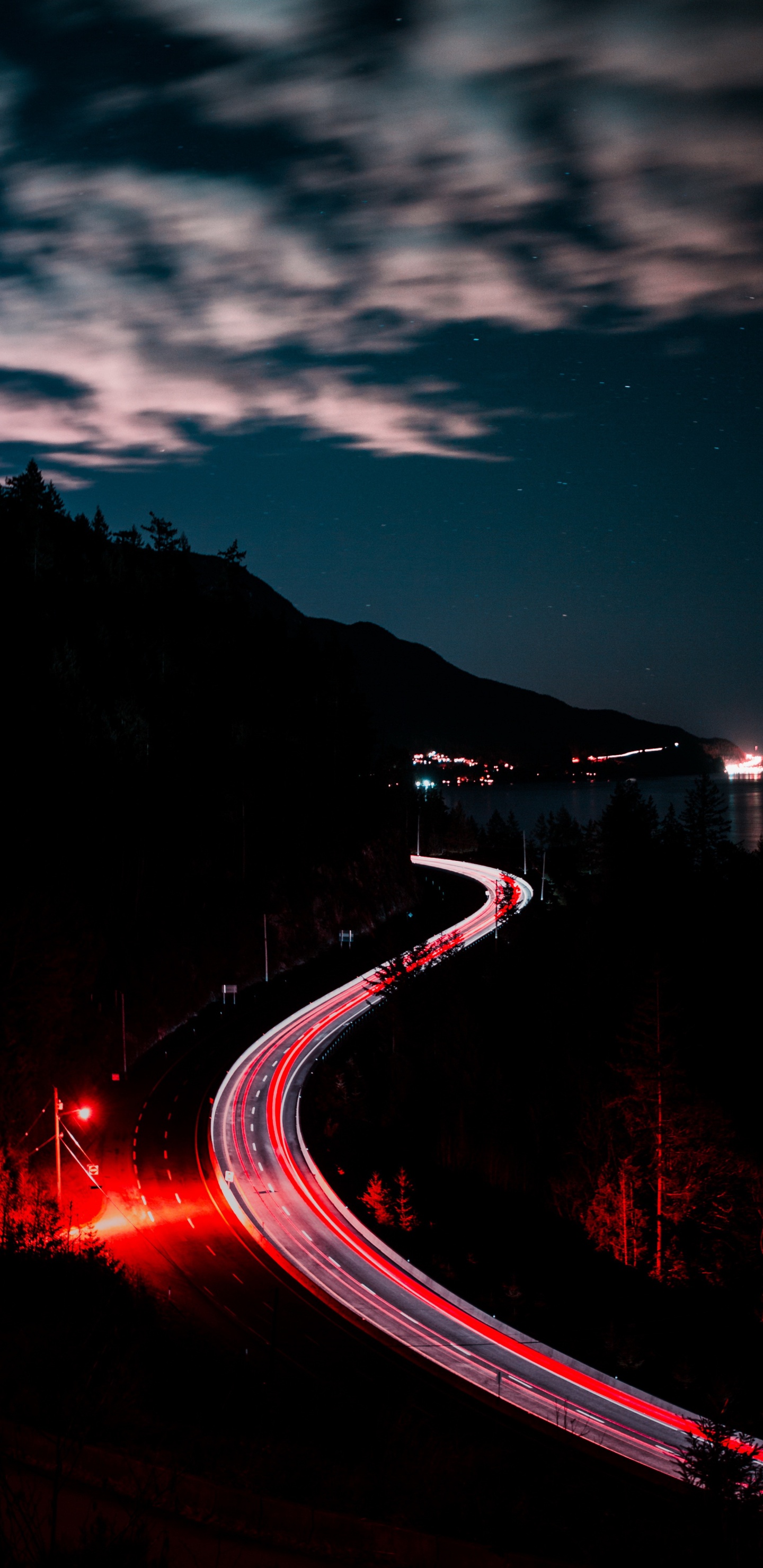 Обои эстетика, облако, атмосфера, автомобильное освещение, свет в разрешении 1440x2960