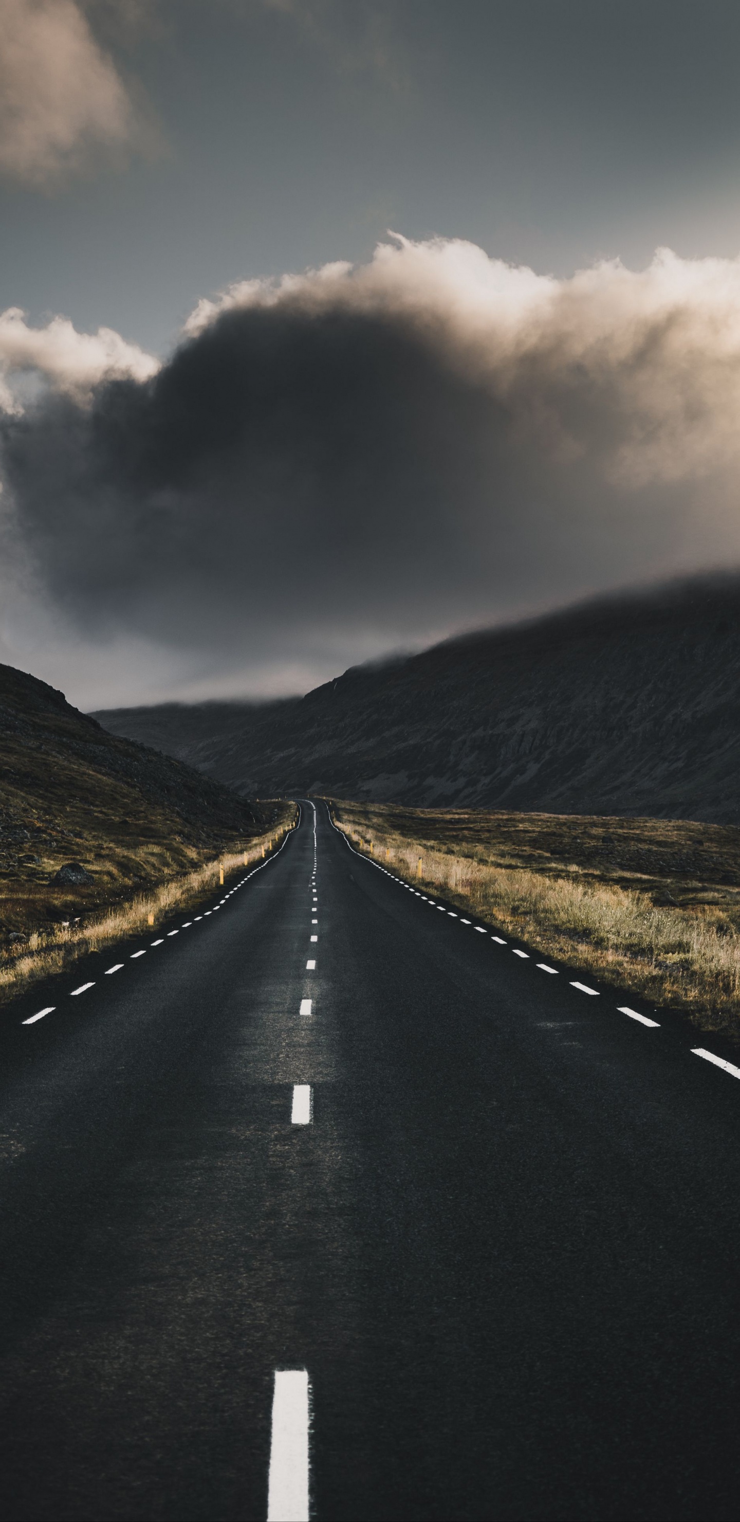 Обои дорога, природа, облако, атмосфера, экорегион в разрешении 1440x2960