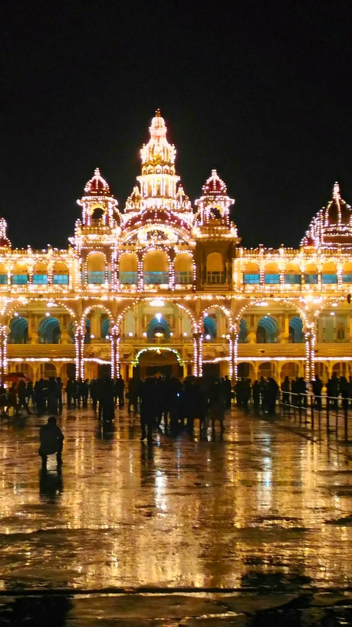 Обои Дворец Майсур, дворец, достопримечательность, ориентир, отражение в разрешении 720x1280