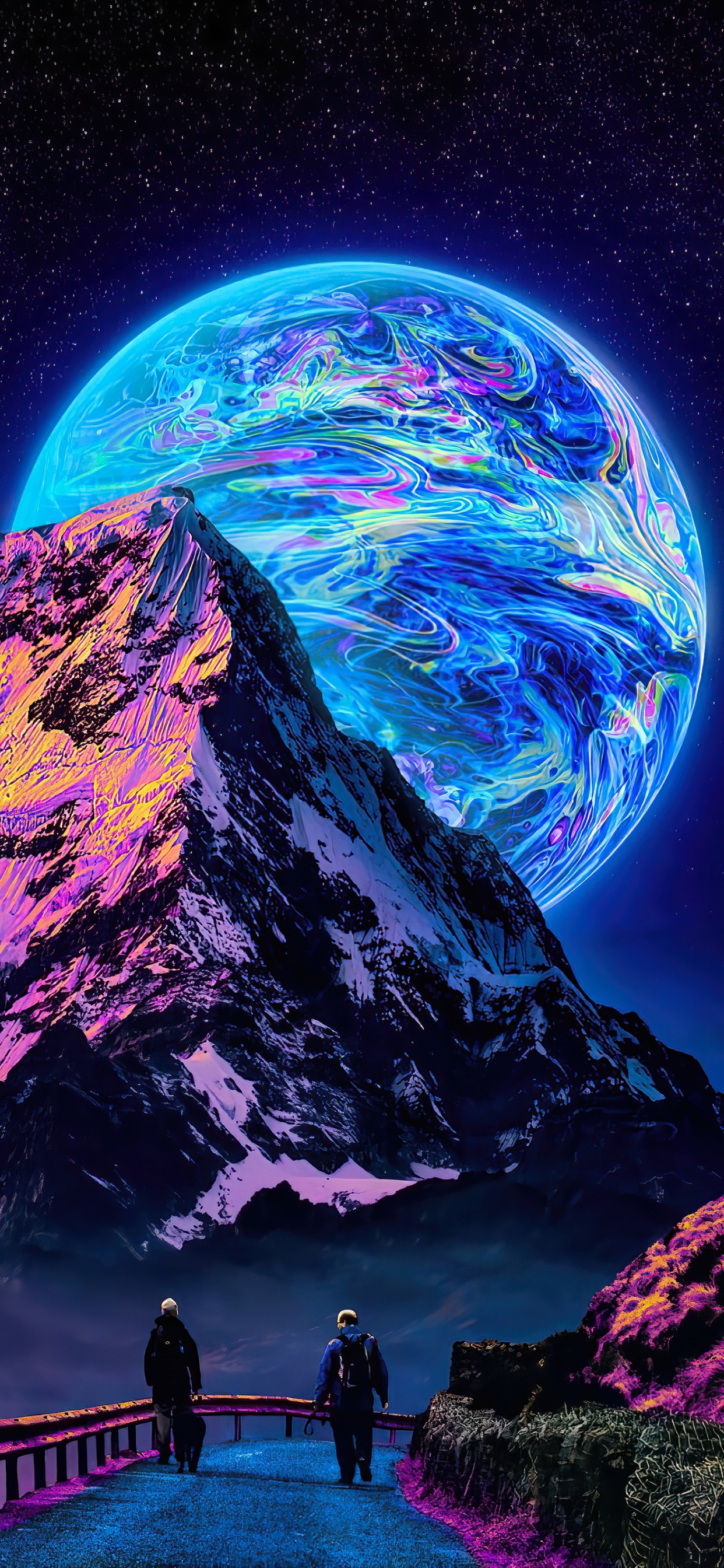 Обои природа, атмосфера, мир, синий, свет в разрешении 1242x2688