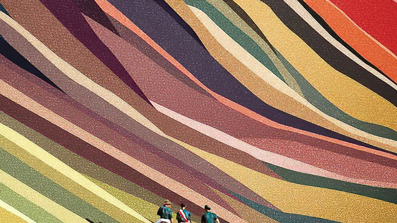 Обои бизнес, луна, линия, пейзаж, полутона и оттенки в разрешении 1366x768