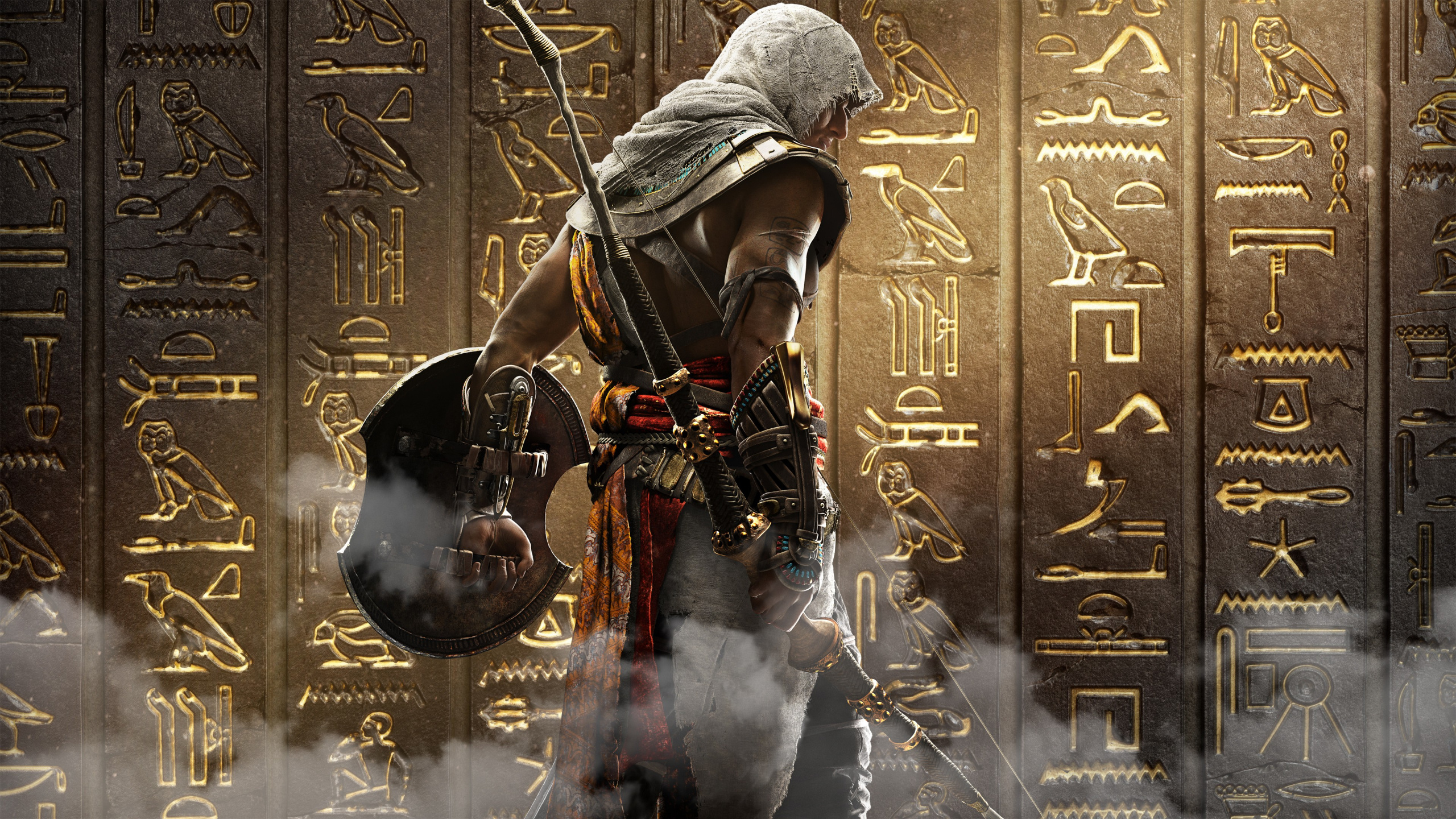 Обои assassins creed origins, мифология, убийца, видеоигра в разрешении 2560x1440