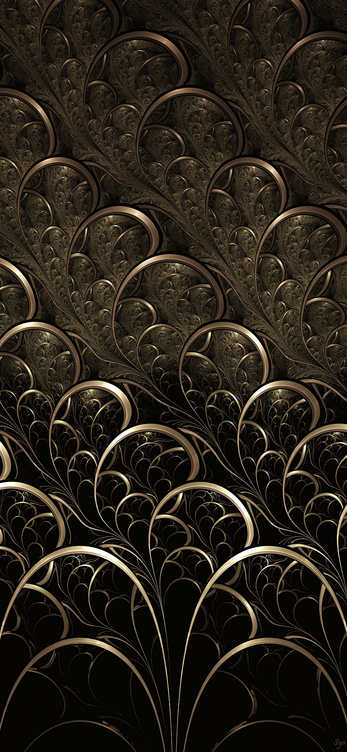 Обои растение, трава, визуальное искусство, Рисунок М, узор в разрешении 1125x2436