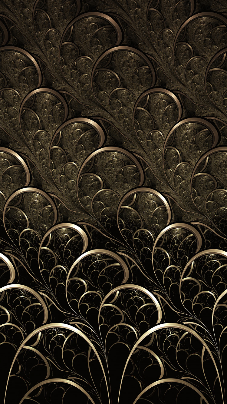 Обои растение, трава, визуальное искусство, Рисунок М, узор в разрешении 750x1334