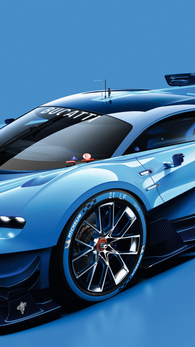 Обои bugatti vision gran turismo, bugatti, Бугатти Тип 57, легковые автомобили, Бугатти вейрон в разрешении 750x1334