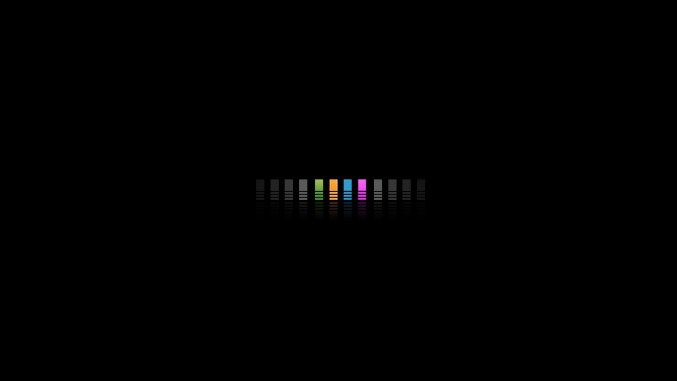 Обои свет, черный, круг, круги, полночь в разрешении 1366x768