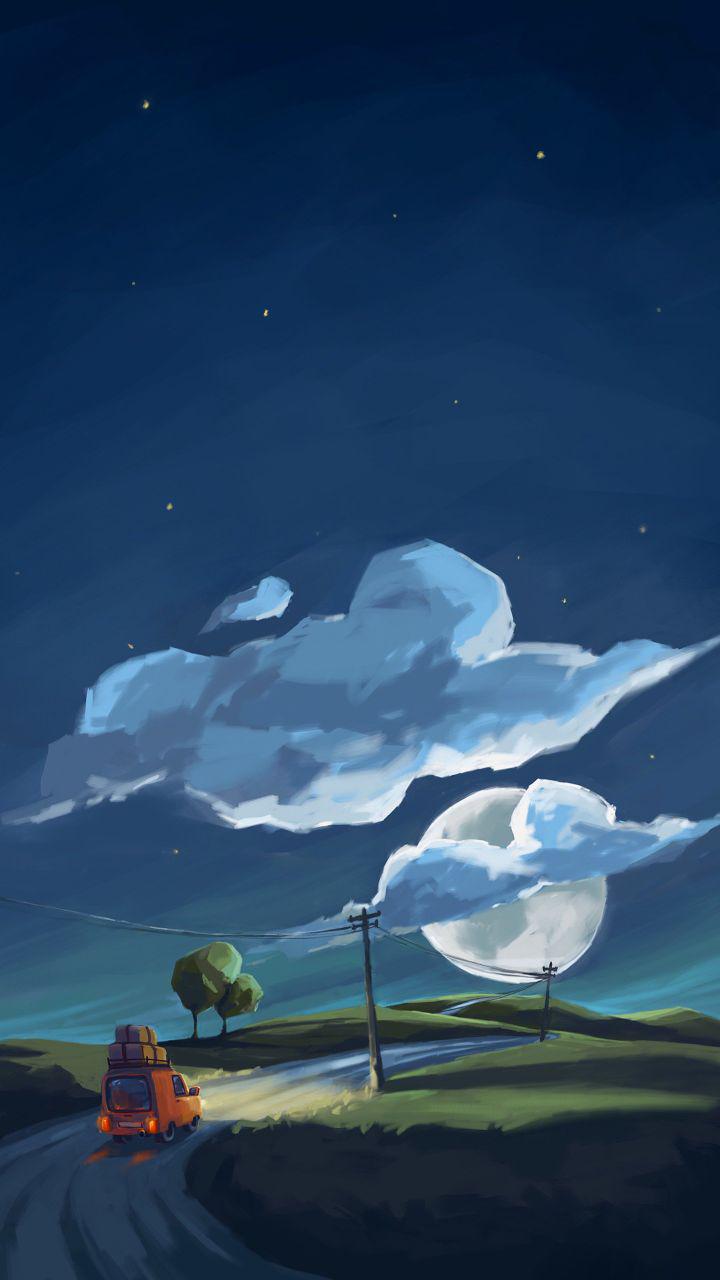 Обои смартфон, облако, растение, природа, лазурный в разрешении 720x1280