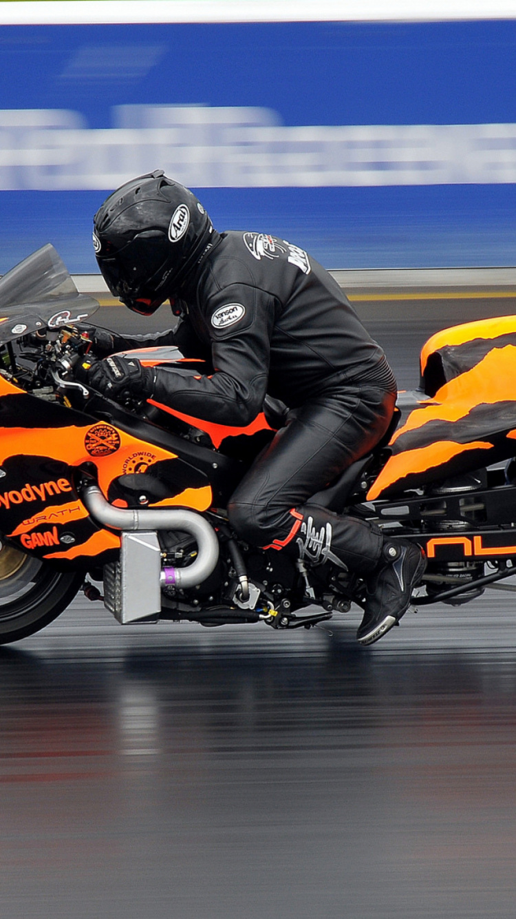 Обои мотоцикл, гонки на мотоциклах, гоночный, велосипед, мотоцикл дрэгрейсинг в разрешении 750x1334