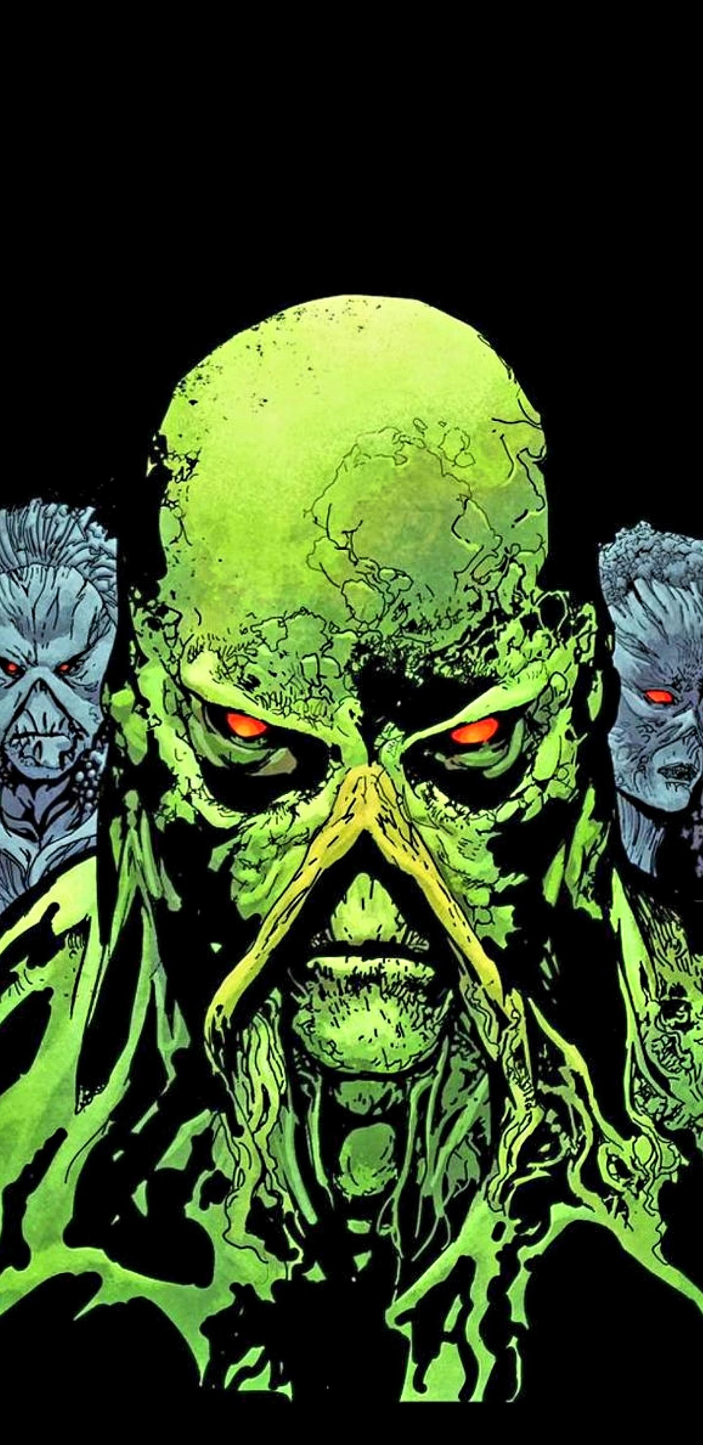 Обои болото голова, Флорианец, болотная штука годовой 2012-2, Алек Холланд, болото ежегодник 1985-2 в разрешении 1440x2960