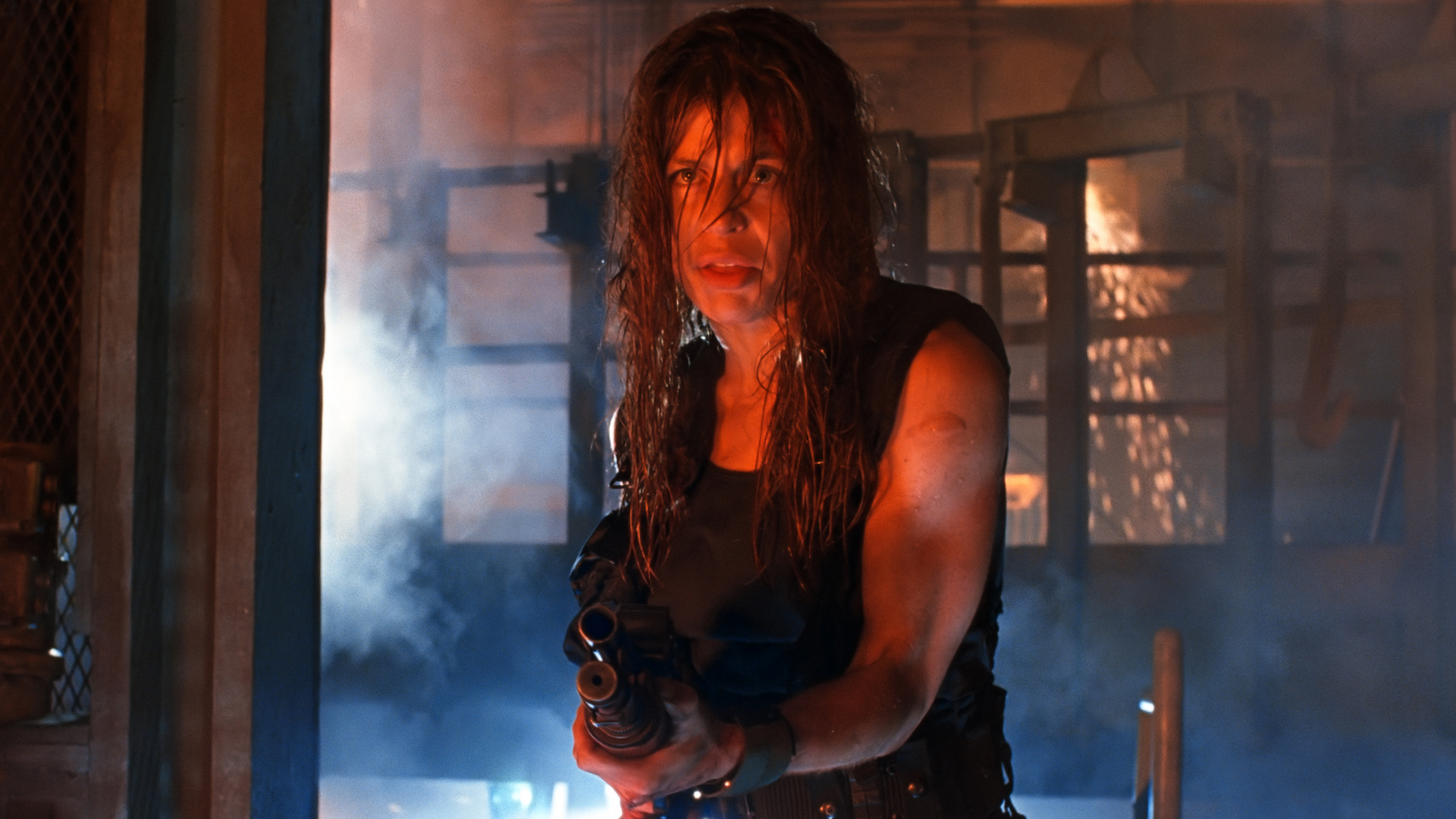 Обои Сара Коннор, Джон Коннор, Терминатор, Научная фантастика, человек в разрешении 1920x1080