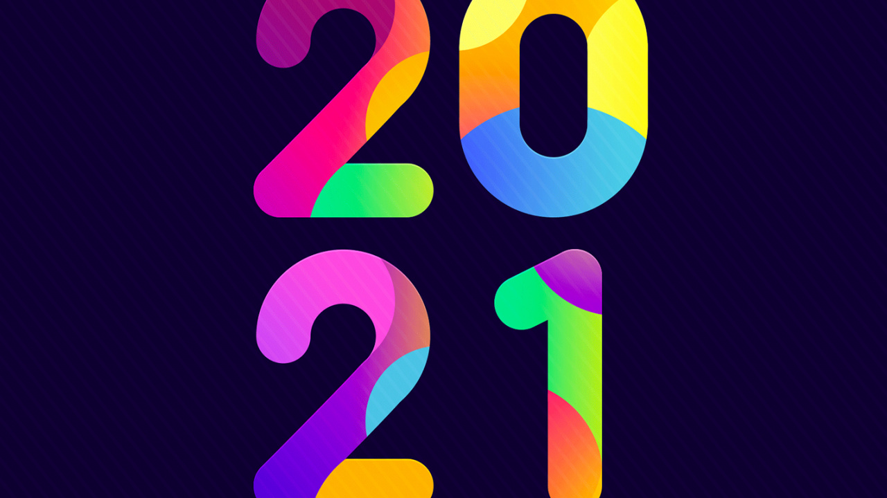 Обои Новый год, Рождество, 2021, графический дизайн, лого в разрешении 1280x720