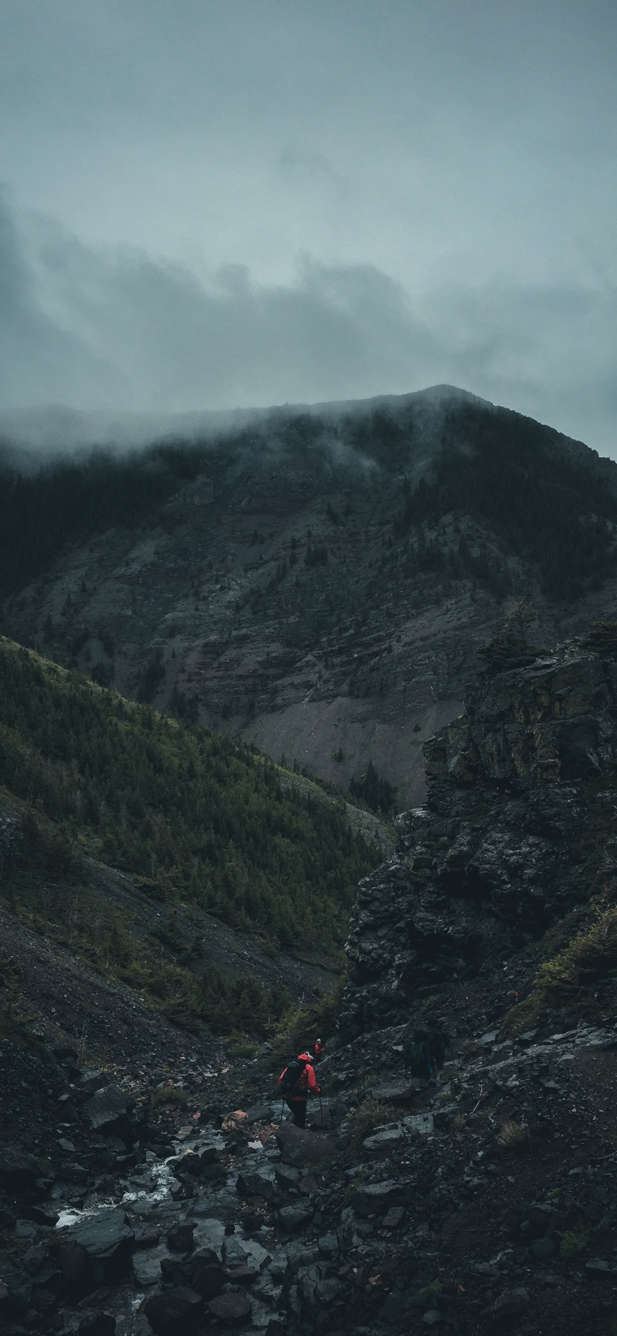 Обои горный рельеф, нагорье, хребет, горная станция, облако в разрешении 1242x2688