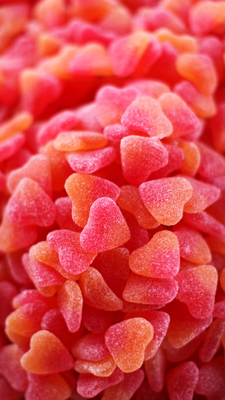 Обои Оранжевый цвет, круглый леденец, конфеты мармеладные, конфета, вино ГУМ в разрешении 720x1280