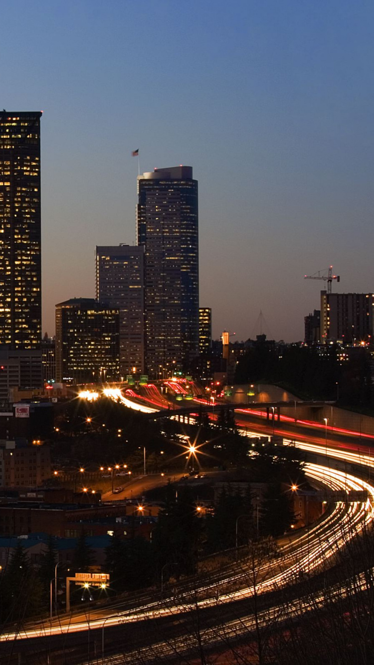 Обои городской пейзаж, город, городской район, метрополия, линия горизонта в разрешении 750x1334