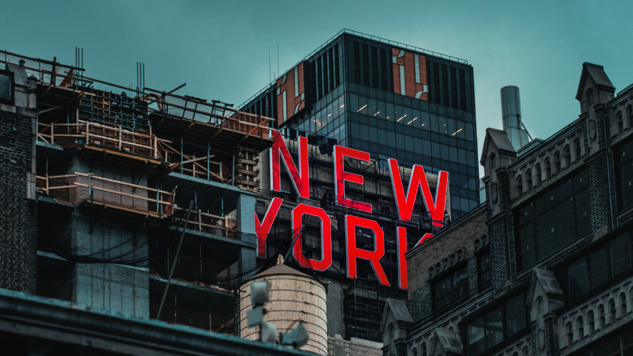 Обои городской район, красный цвет, архитектура, здание, ориентир в разрешении 1280x720