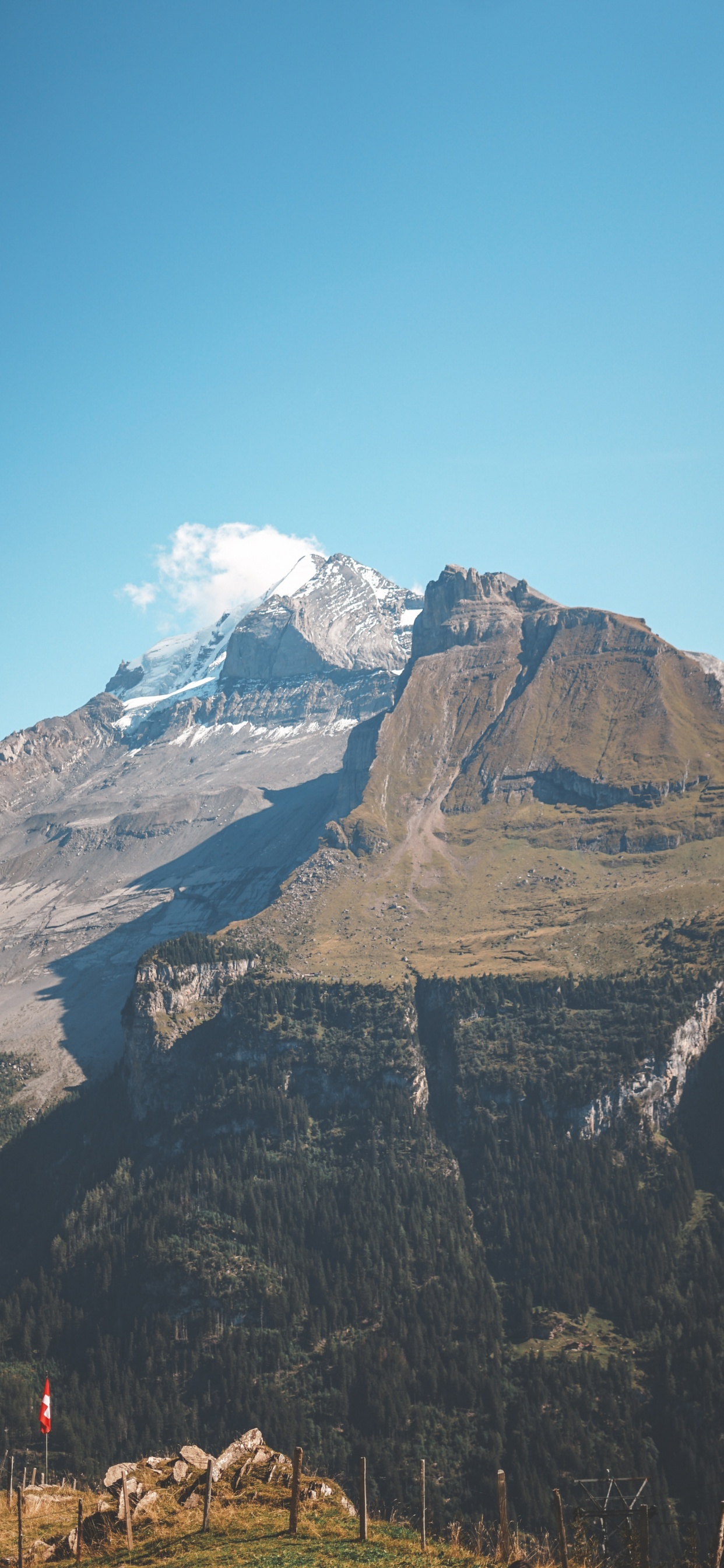 Обои гора, Альпы, горный рельеф, горный хребет, нагорье в разрешении 1242x2688