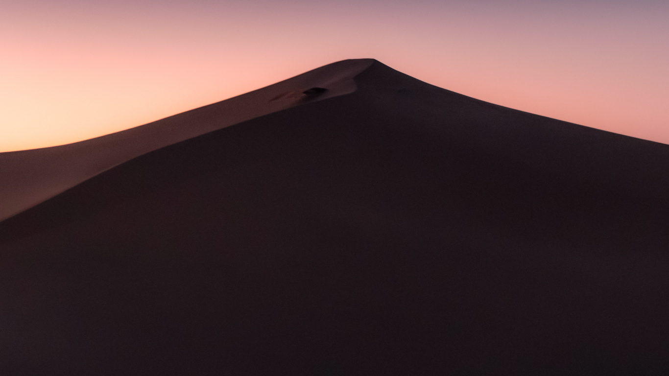 Обои сумрак, закат, склон, послесвечение, горизонт в разрешении 1366x768