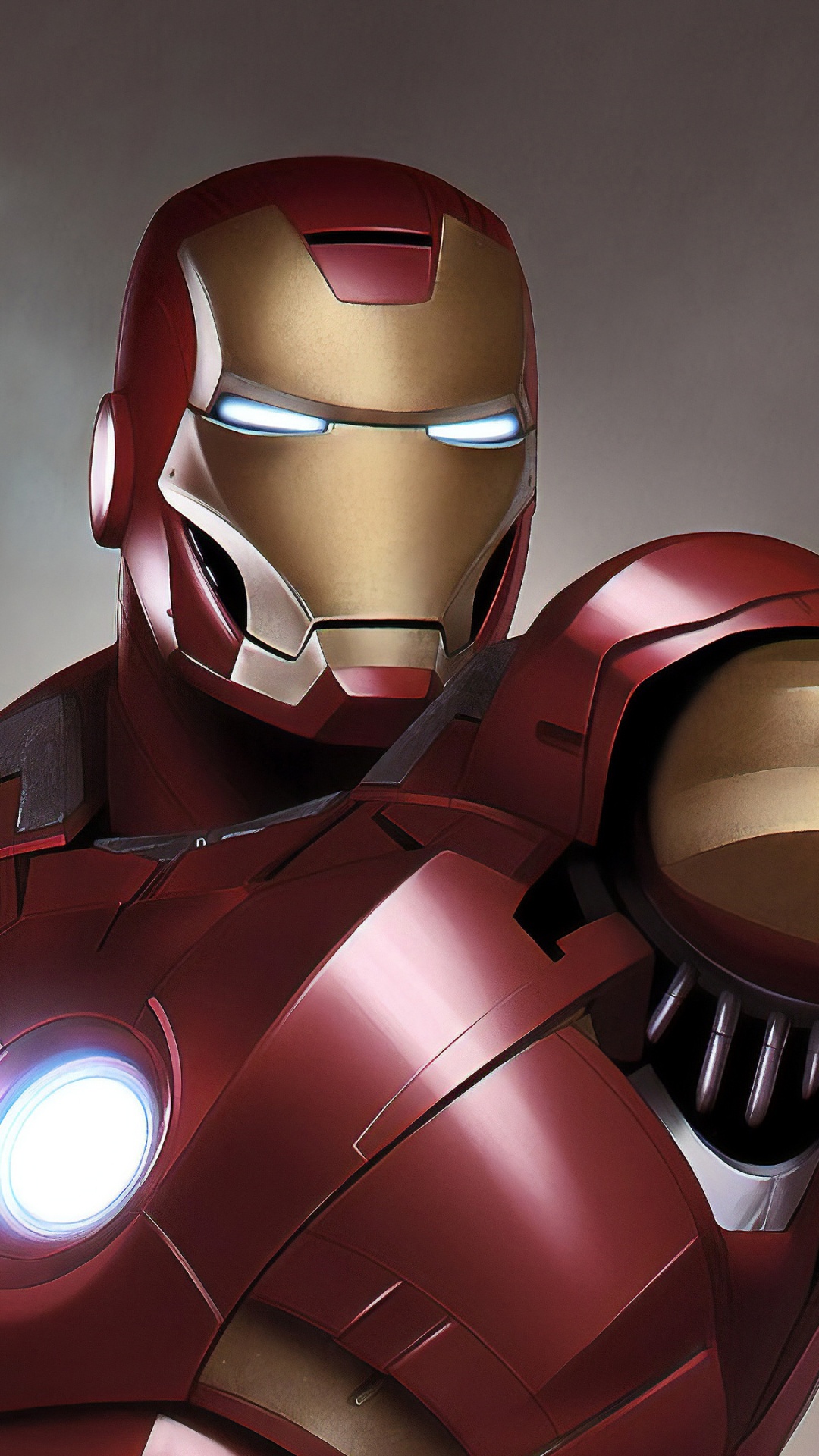 Обои Железный человек, супергерой, фигурка, броня, военная машина в разрешении 1080x1920