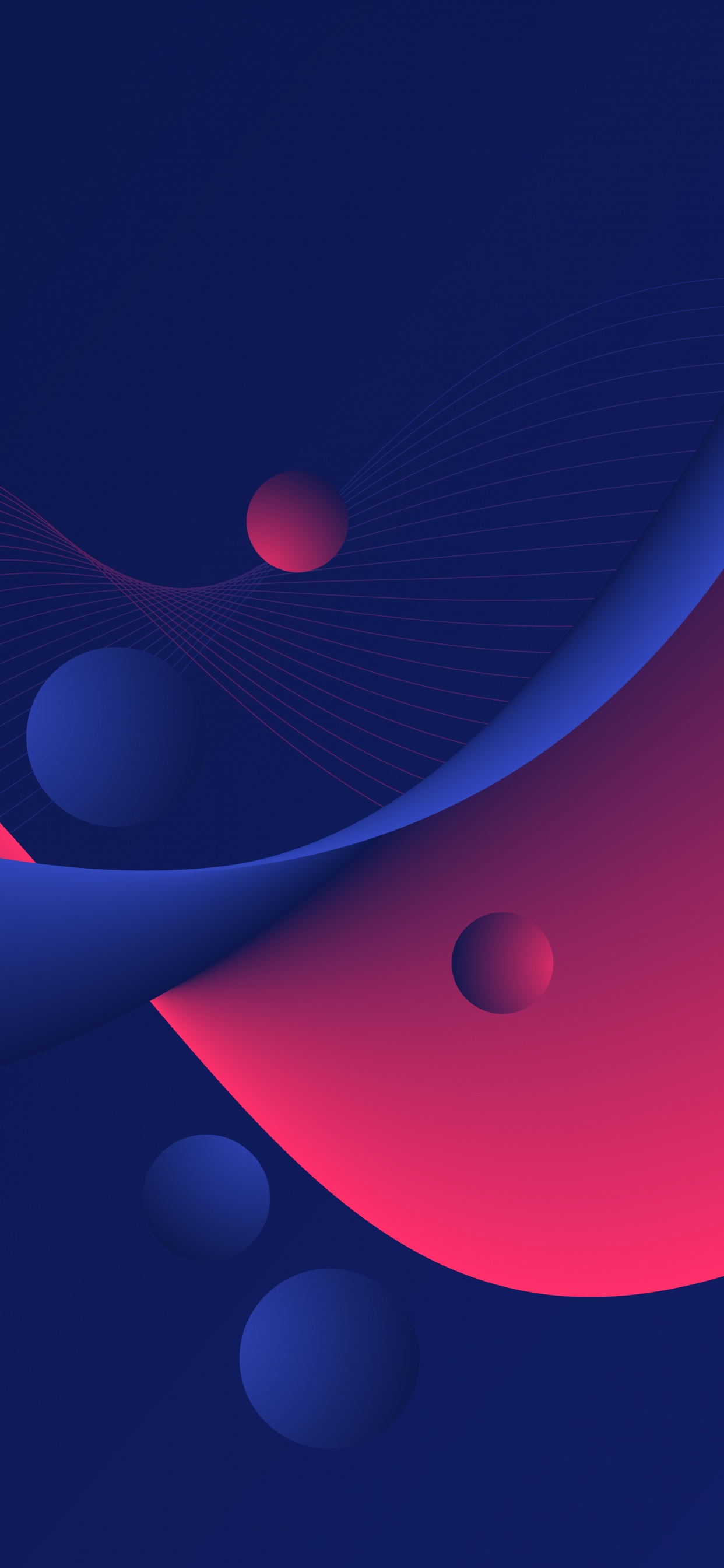 Обои Фиолетовый, красочность, пурпур, розовый, арт в разрешении 1242x2688