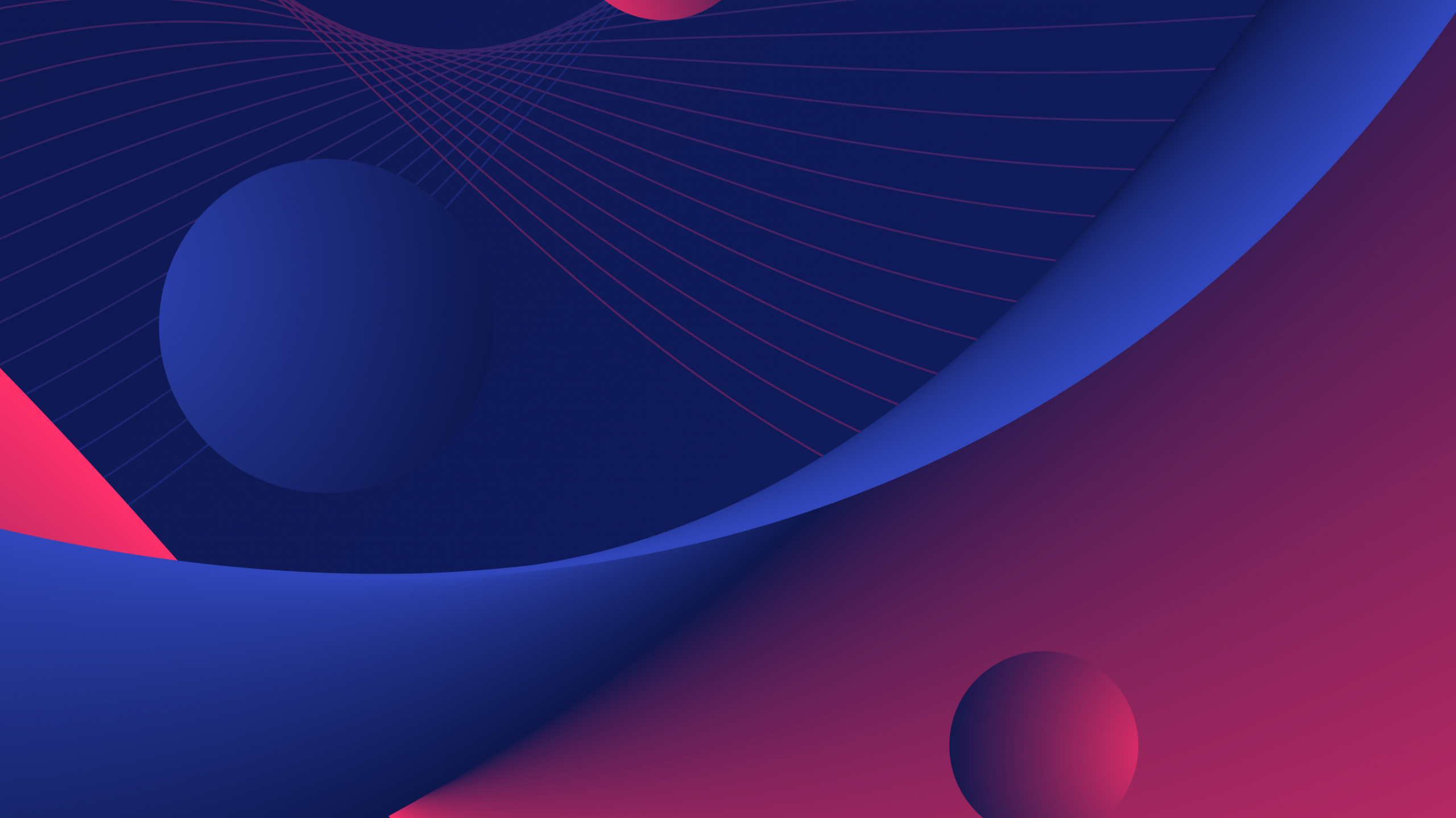 Обои Фиолетовый, красочность, пурпур, розовый, арт в разрешении 2560x1440