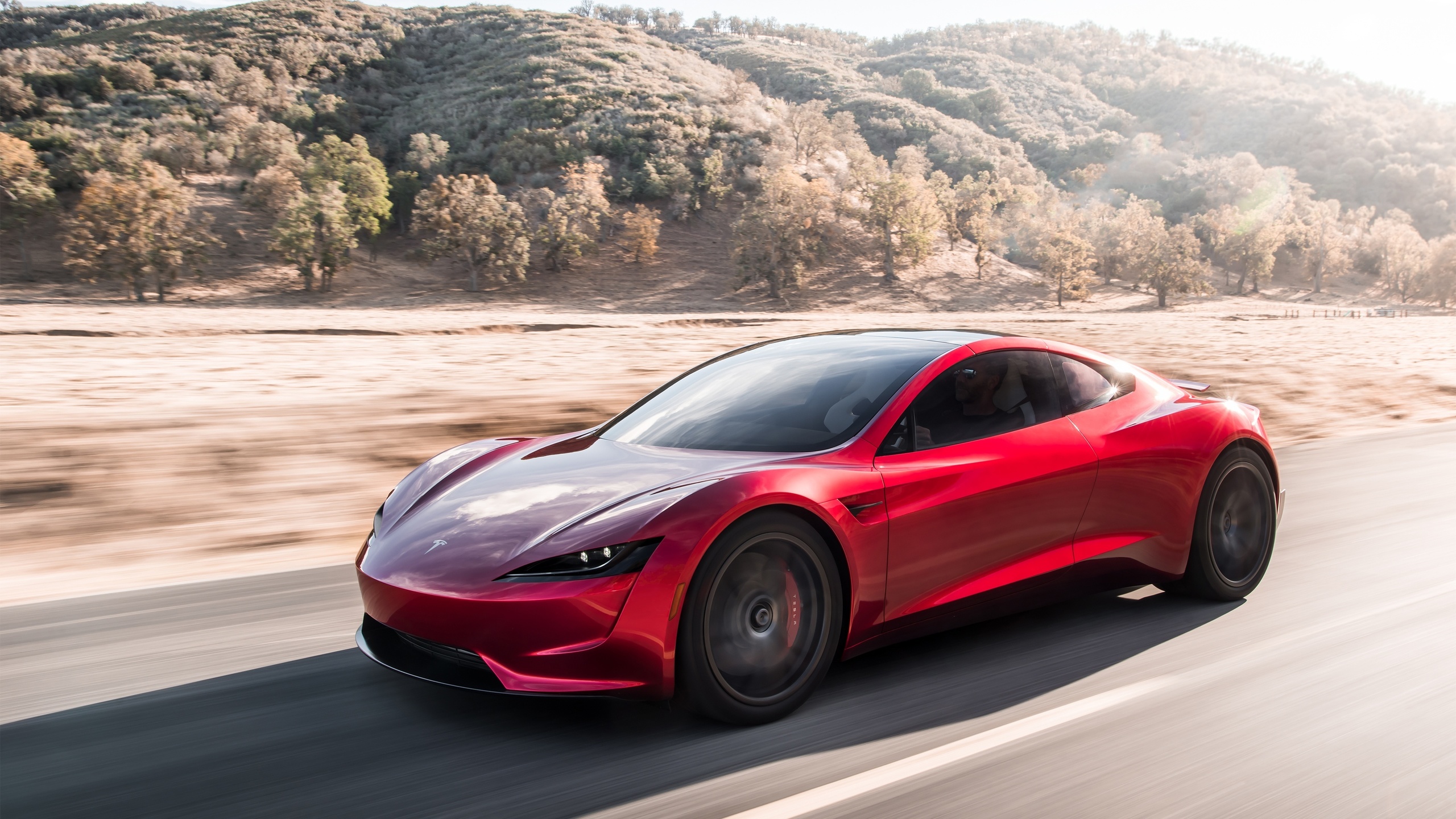 Обои Tesla Roadster, авто, спорткар, Tesla Model S, Римак C Двумя в разрешении 2560x1440