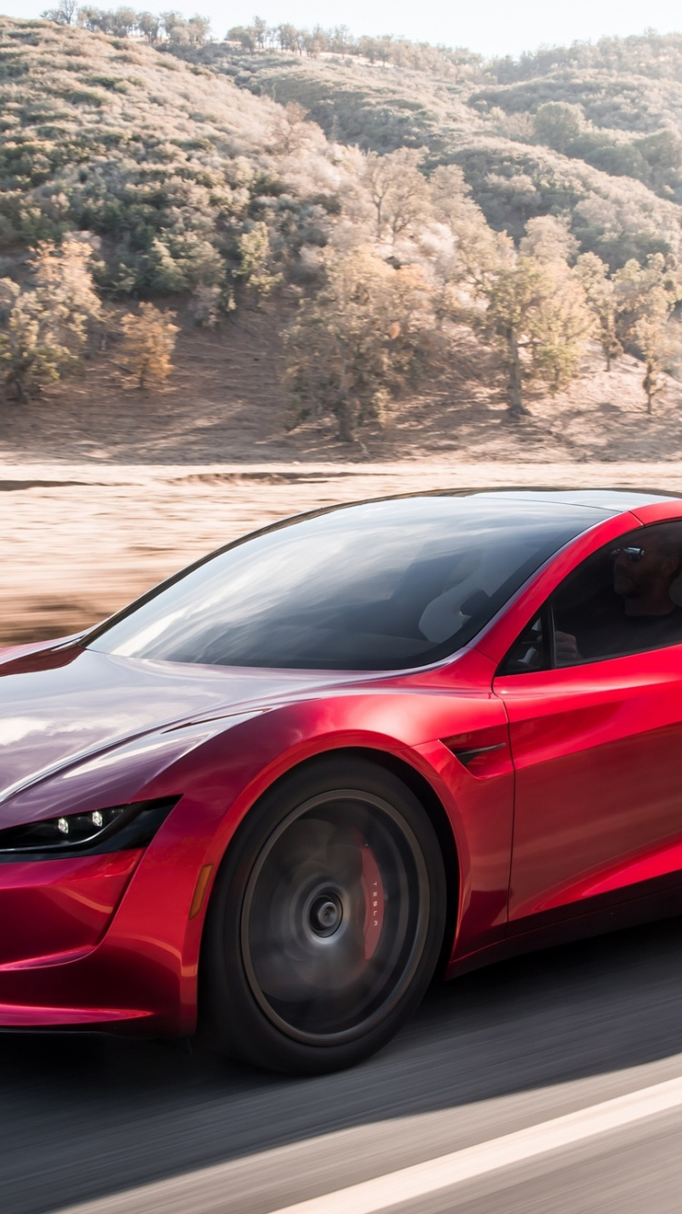 Обои Tesla Roadster, авто, спорткар, Tesla Model S, Римак C Двумя в разрешении 750x1334