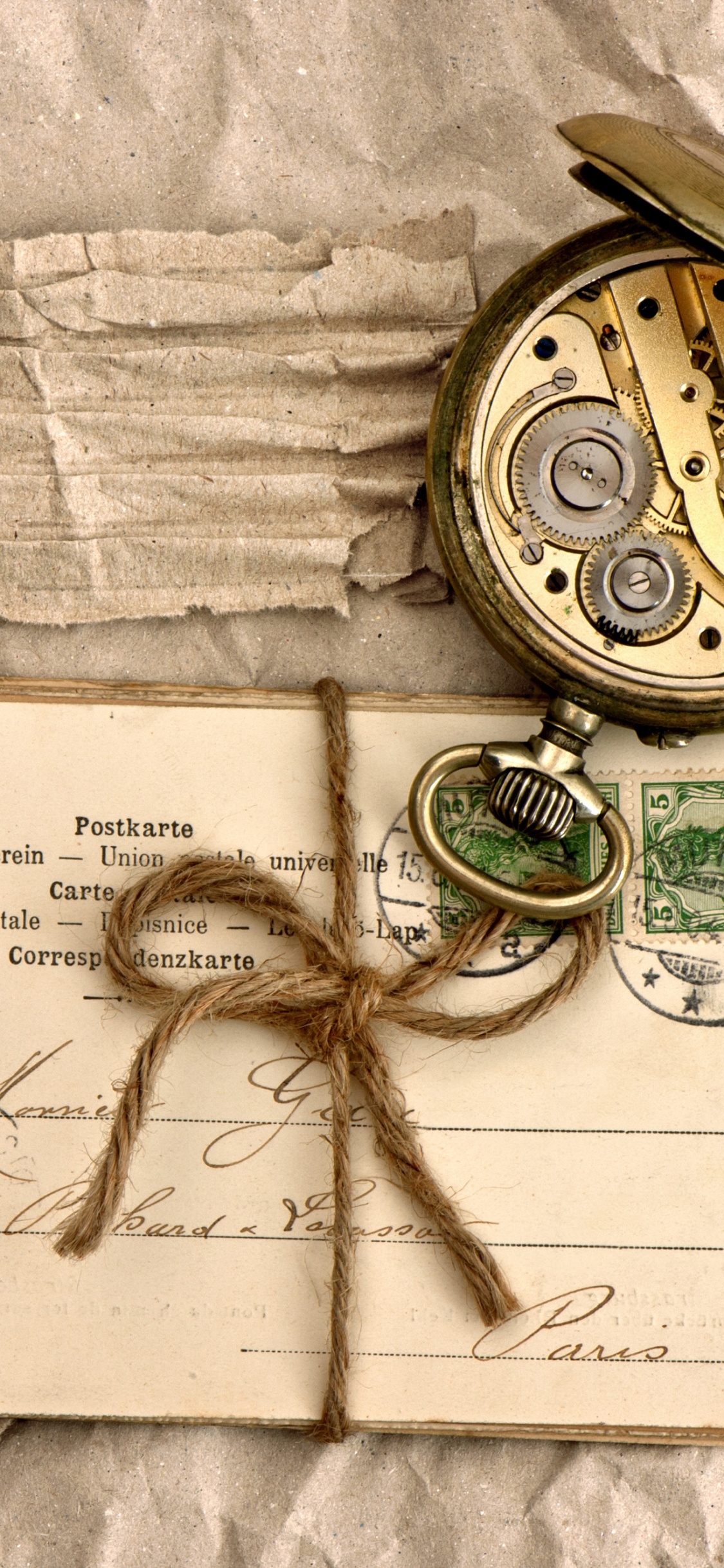 Обои стиль ретро, шрифт, роман, фикция, часы в разрешении 1125x2436