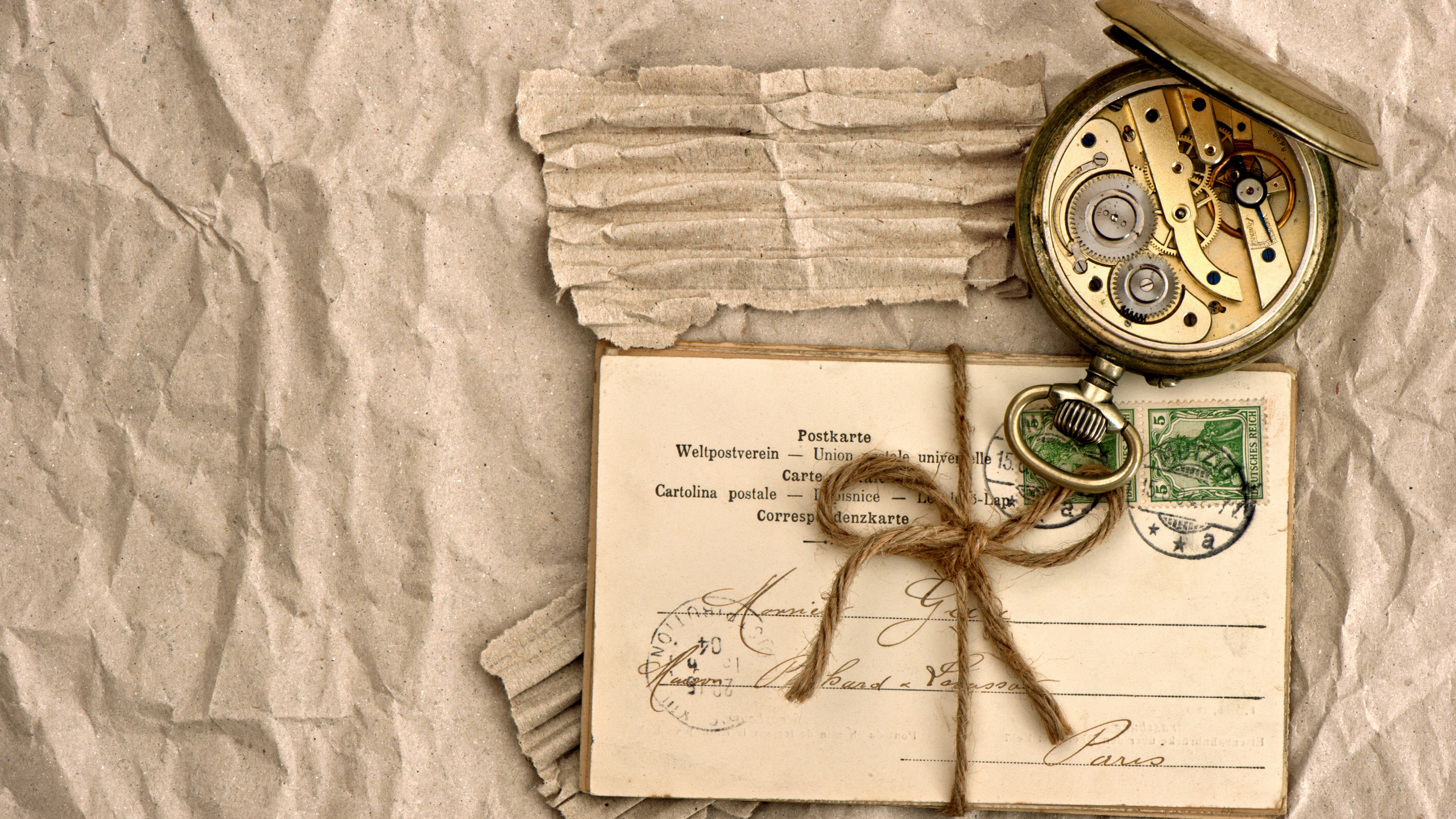 Обои стиль ретро, шрифт, роман, фикция, часы в разрешении 2560x1440