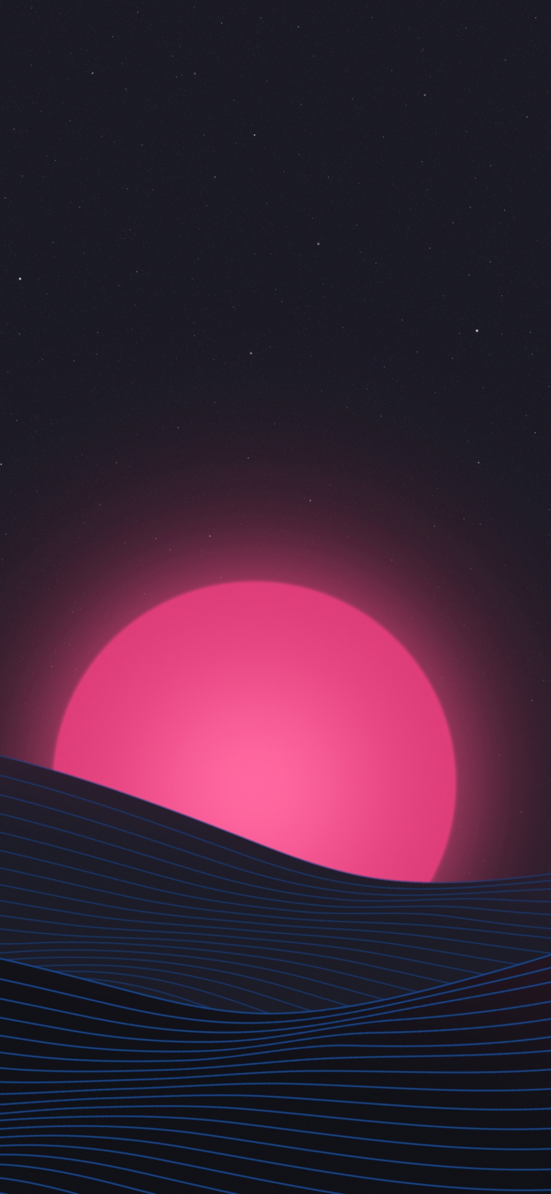 Обои темнота, ночь, астрономический объект, небесное явление, графика в разрешении 1125x2436