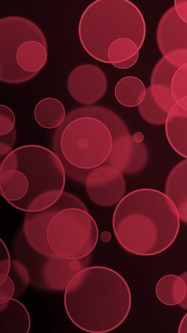 Обои красный цвет, розовый, круг, свет, узор в разрешении 750x1334