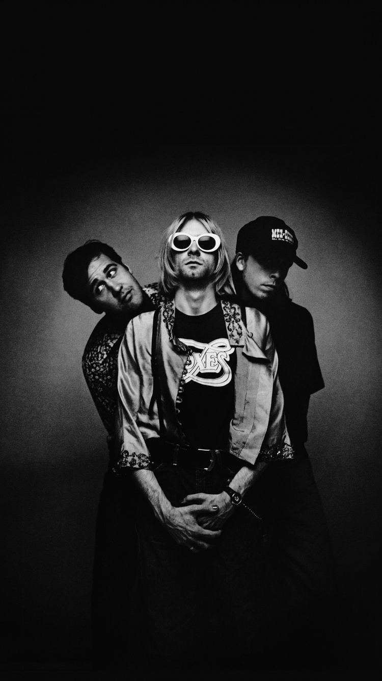 Обои нирвана, черный, монохромный, темнота, монохромный режим в разрешении 750x1334