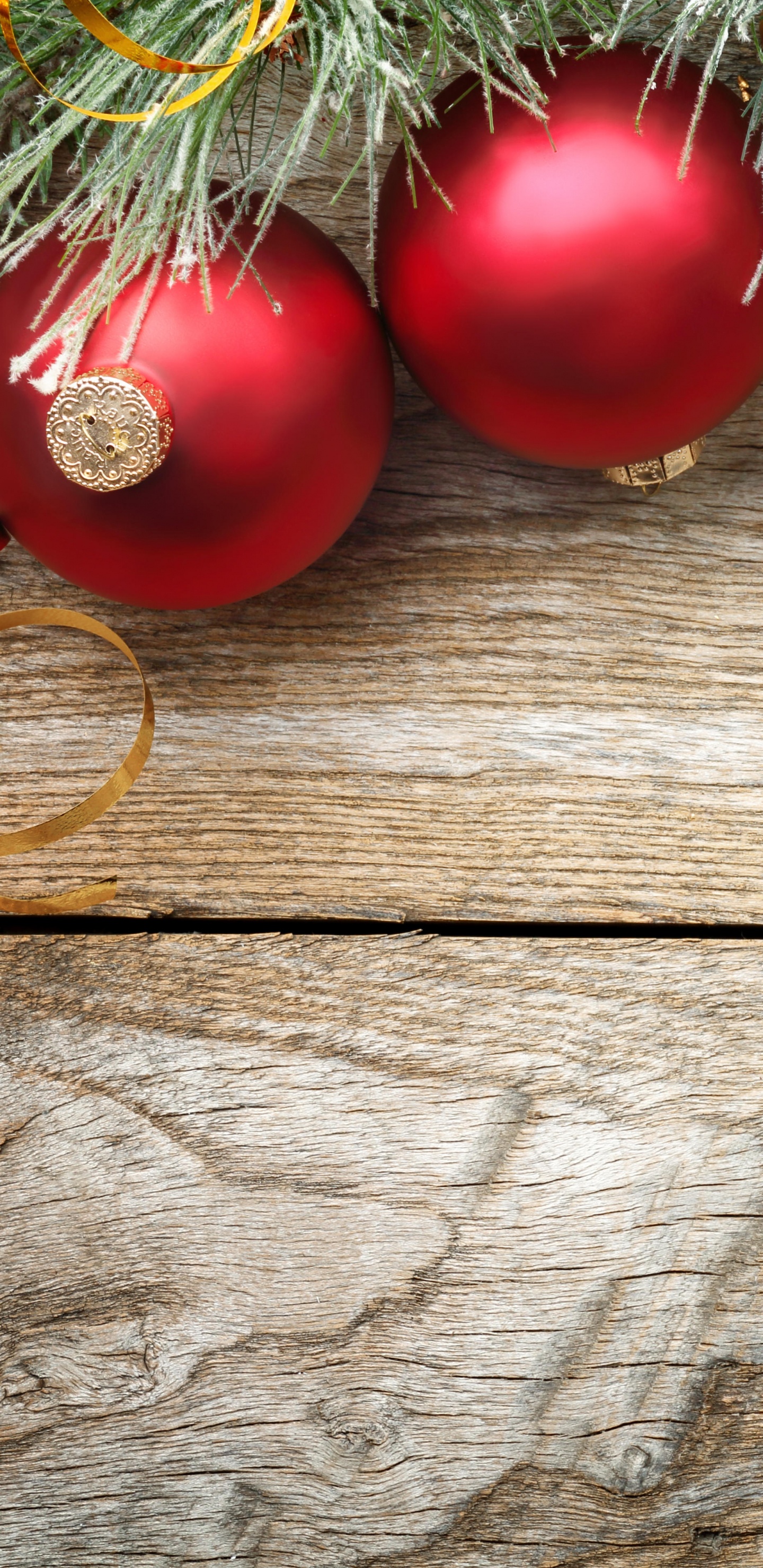 Обои Рождественский день, Новый год, Рождественские украшения, праздник, рождественский орнамент в разрешении 1440x2960