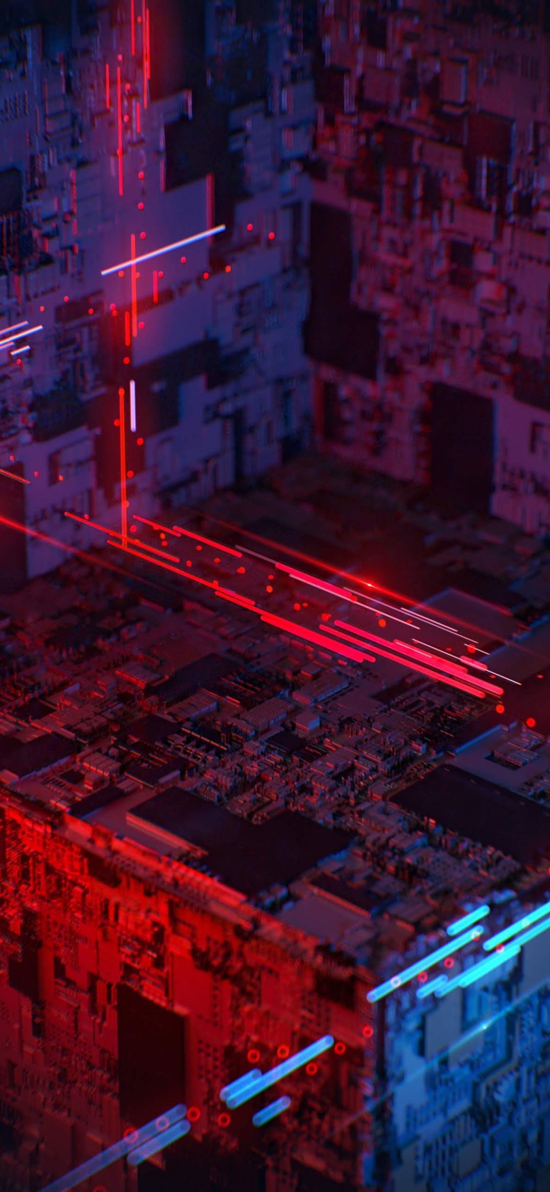 Обои Razer, Razer Phone 2, Razer Phone, смартфон, красный цвет в разрешении 1125x2436