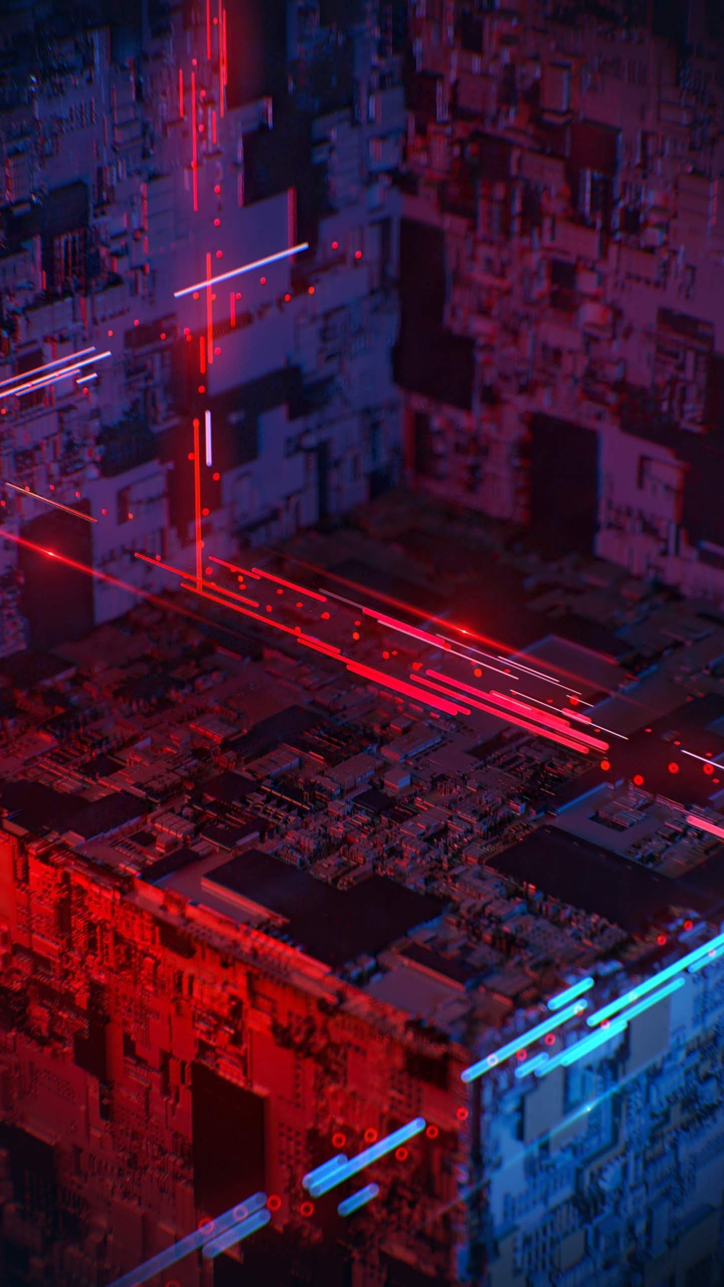 Обои Razer, Razer Phone 2, Razer Phone, смартфон, красный цвет в разрешении 1440x2560