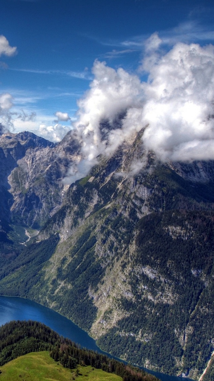 Обои горный рельеф, гора, горный хребет, нагорье, природа в разрешении 720x1280