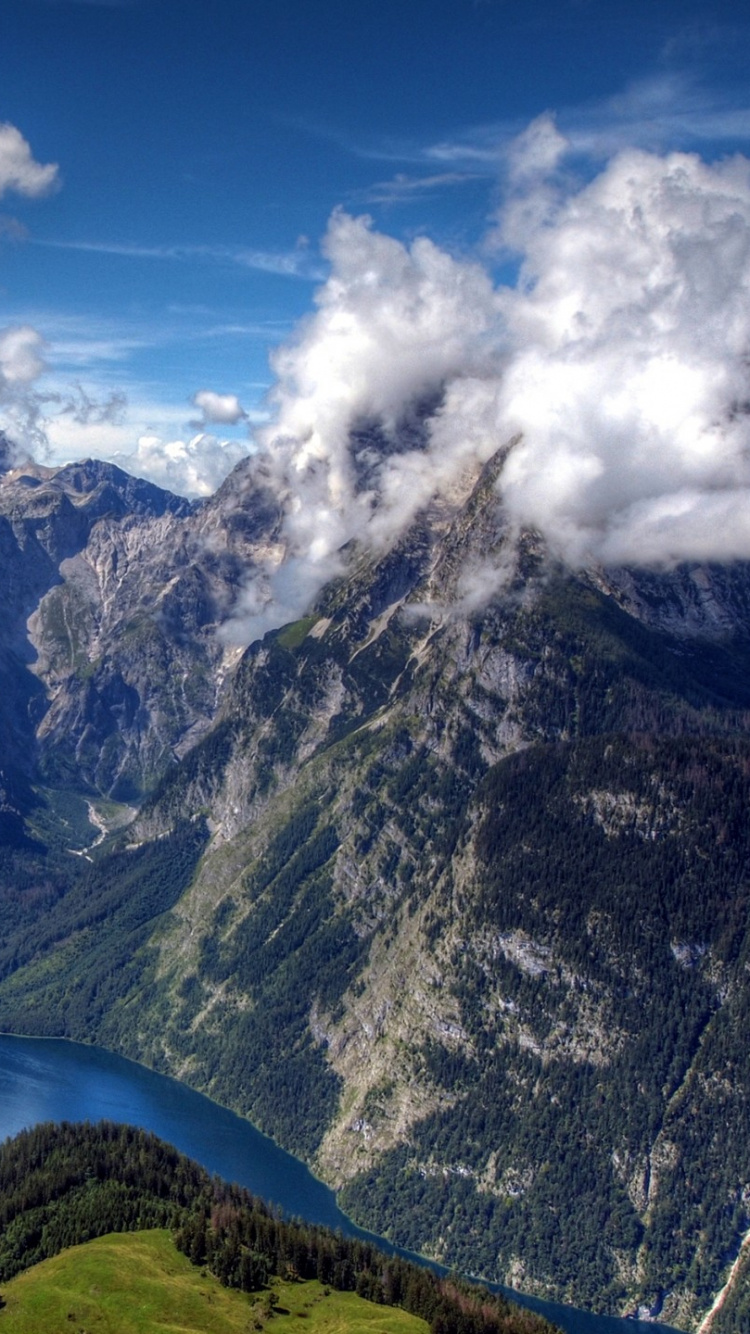 Обои горный рельеф, гора, горный хребет, нагорье, природа в разрешении 750x1334