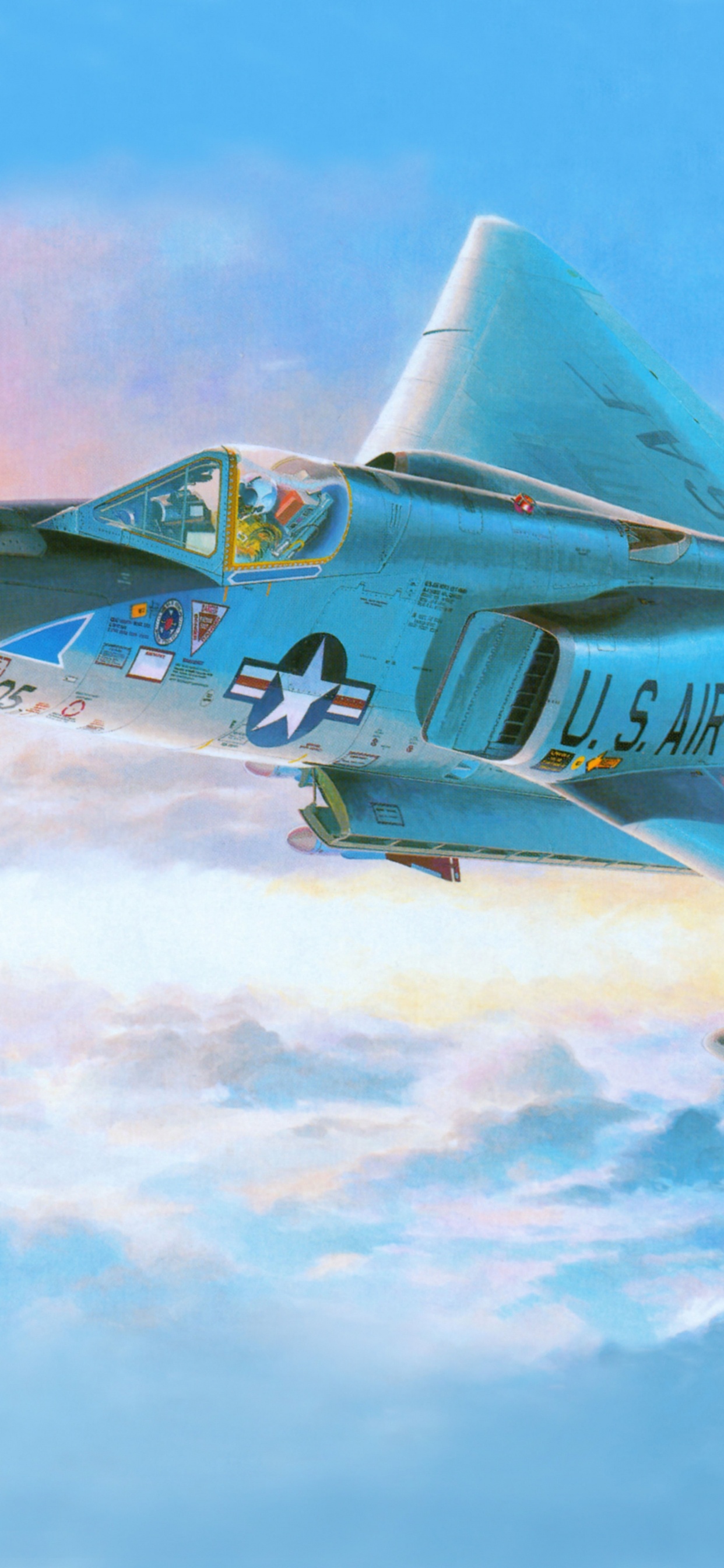 Обои самолеты, военный самолет, корпорация хасегава, самолет, истребительная авиация в разрешении 1242x2688