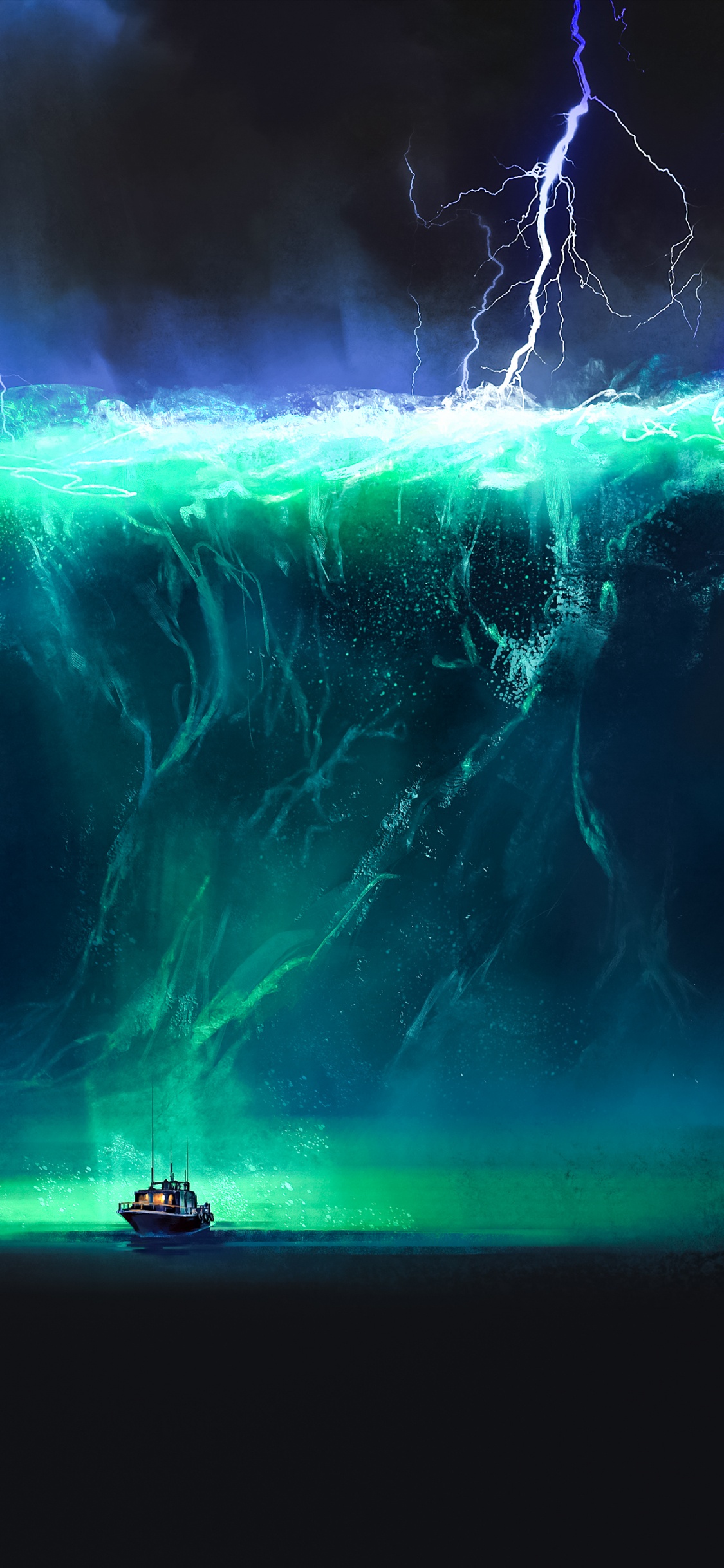 Обои лодка, xaetis, вода, гидроресурсы, атмосфера в разрешении 1125x2436