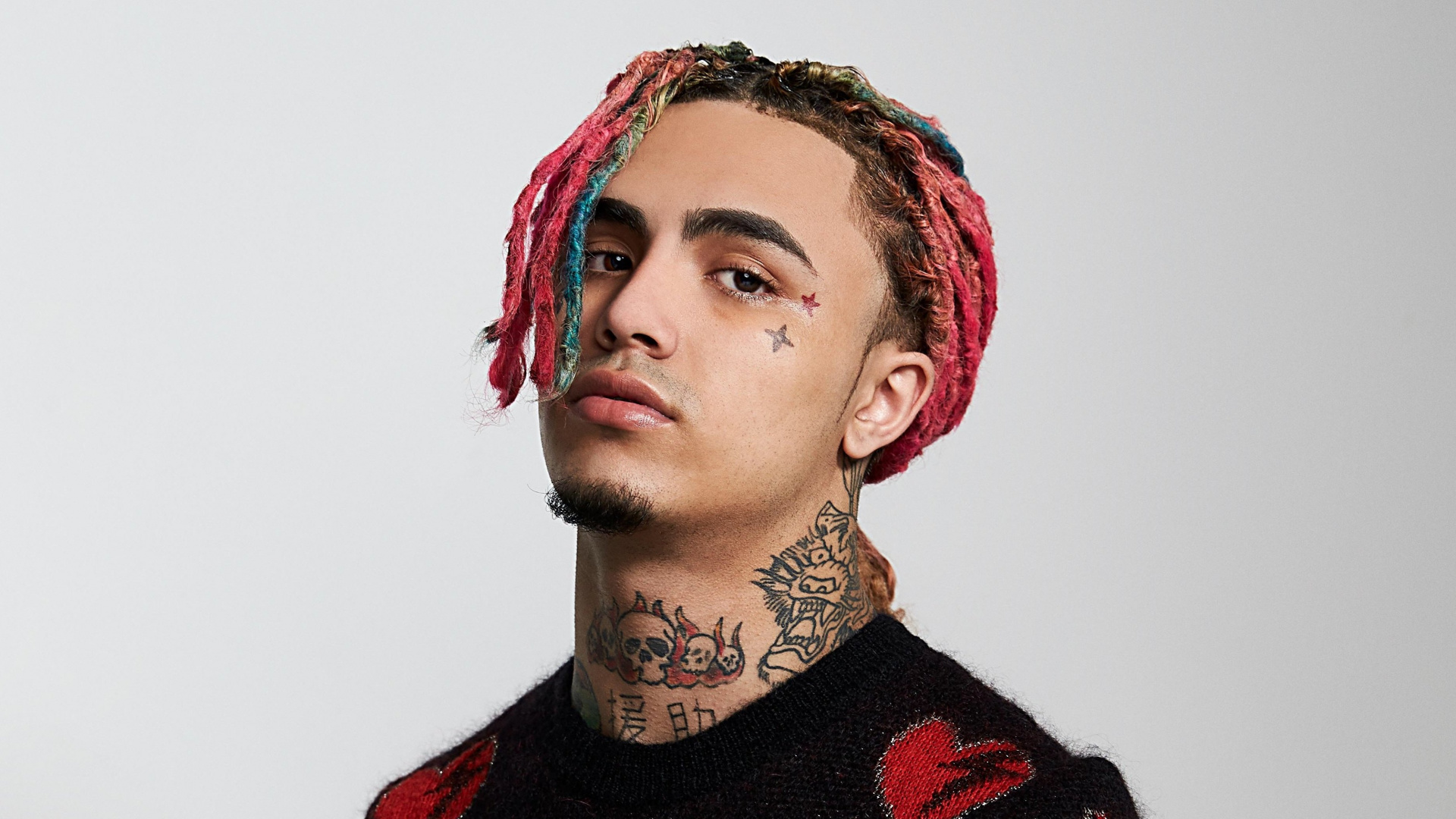 Обои Lil Pump, реппер, Гуччи Банды, волосы, лицо в разрешении 1920x1080