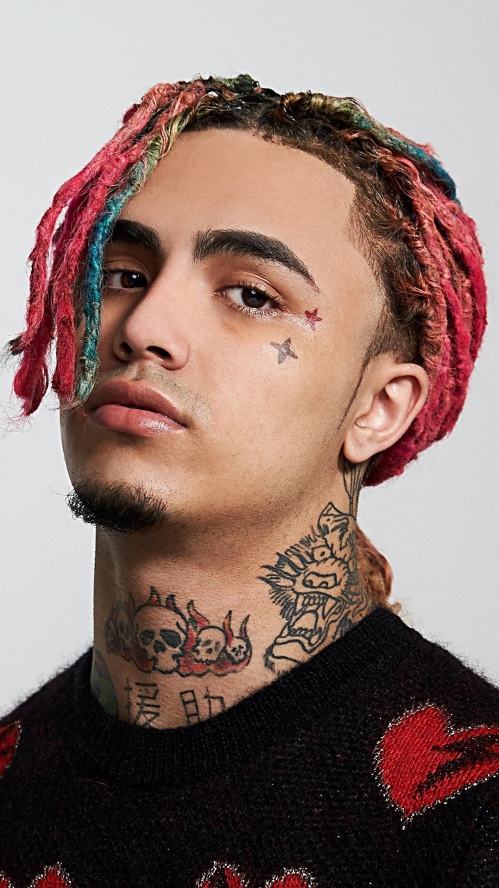 Обои Lil Pump, реппер, Гуччи Банды, волосы, лицо в разрешении 720x1280