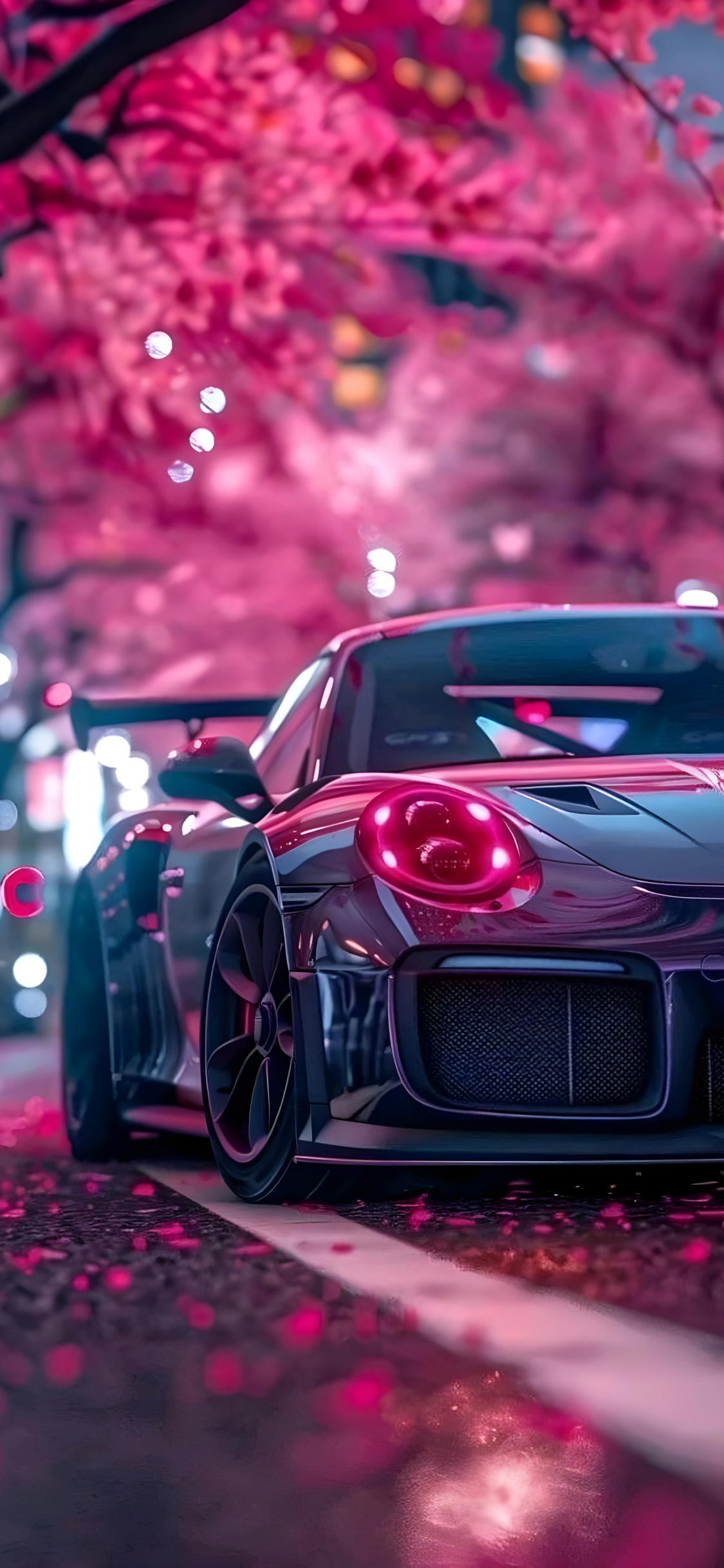 Обои спорткар, легковые автомобили, lamborghini murcielago, суперкар, автомобильное освещение в разрешении 1125x2436