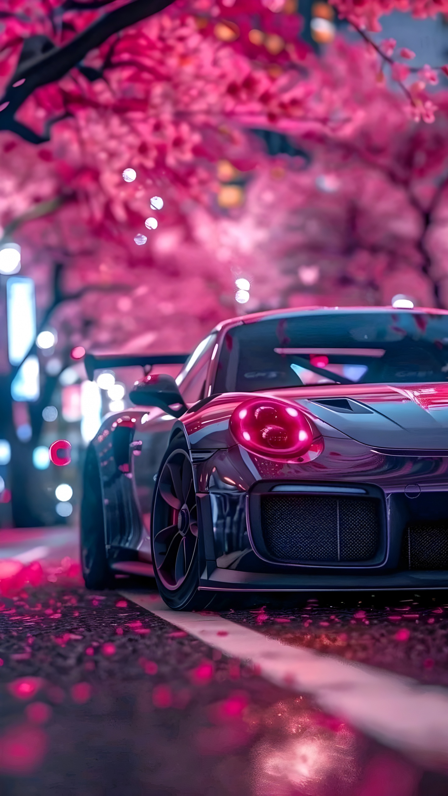 Обои спорткар, легковые автомобили, lamborghini murcielago, суперкар, автомобильное освещение в разрешении 1440x2560