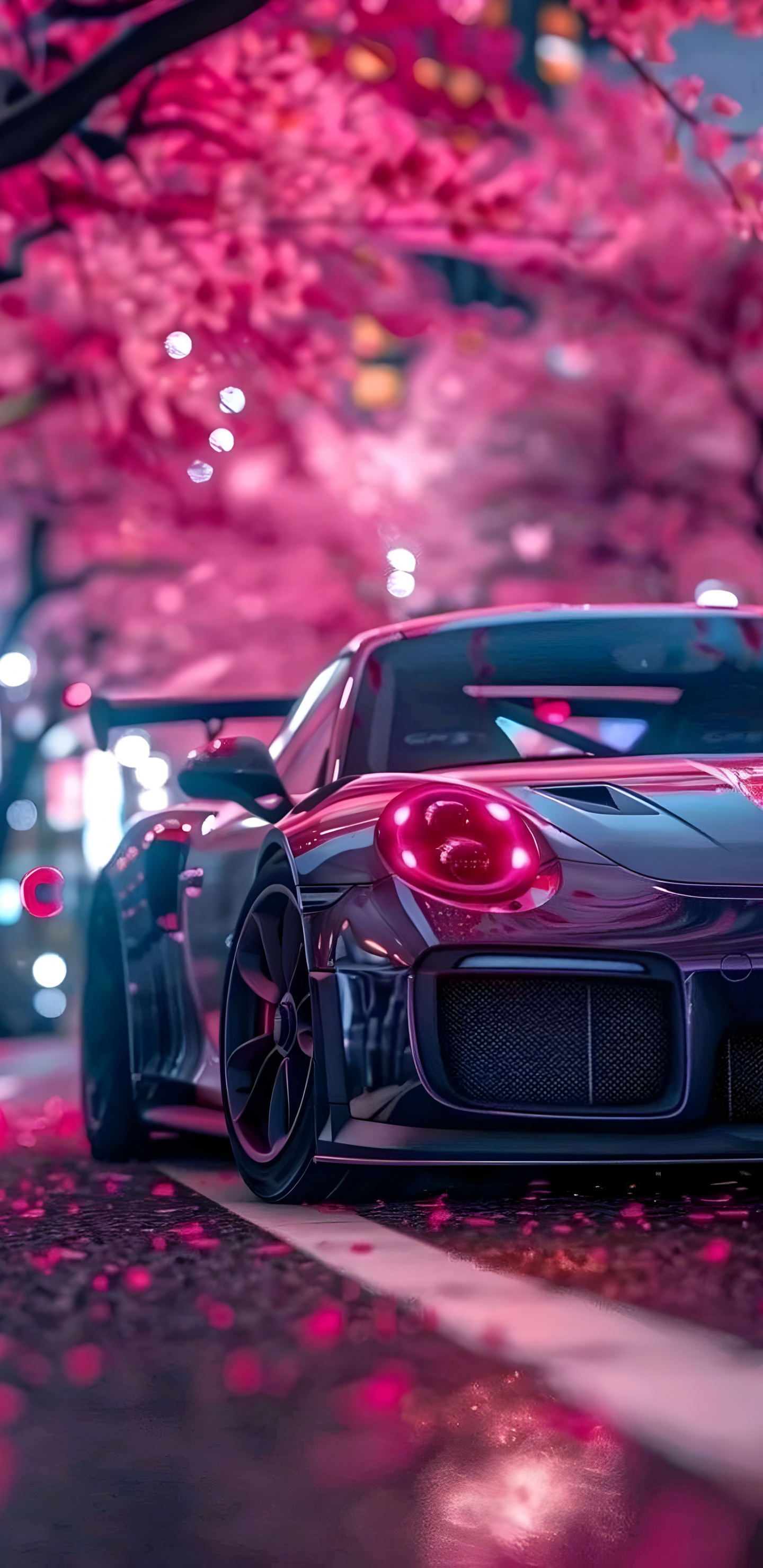 Обои спорткар, легковые автомобили, lamborghini murcielago, суперкар, автомобильное освещение в разрешении 1440x2960