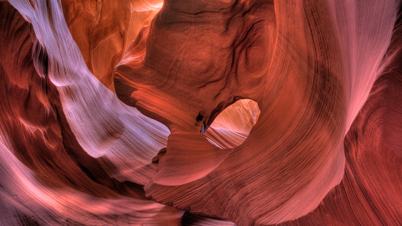 Обои каньон антилопы, страница, Слот каньон, национальный парк Гранд каньон, каньон в разрешении 1280x720