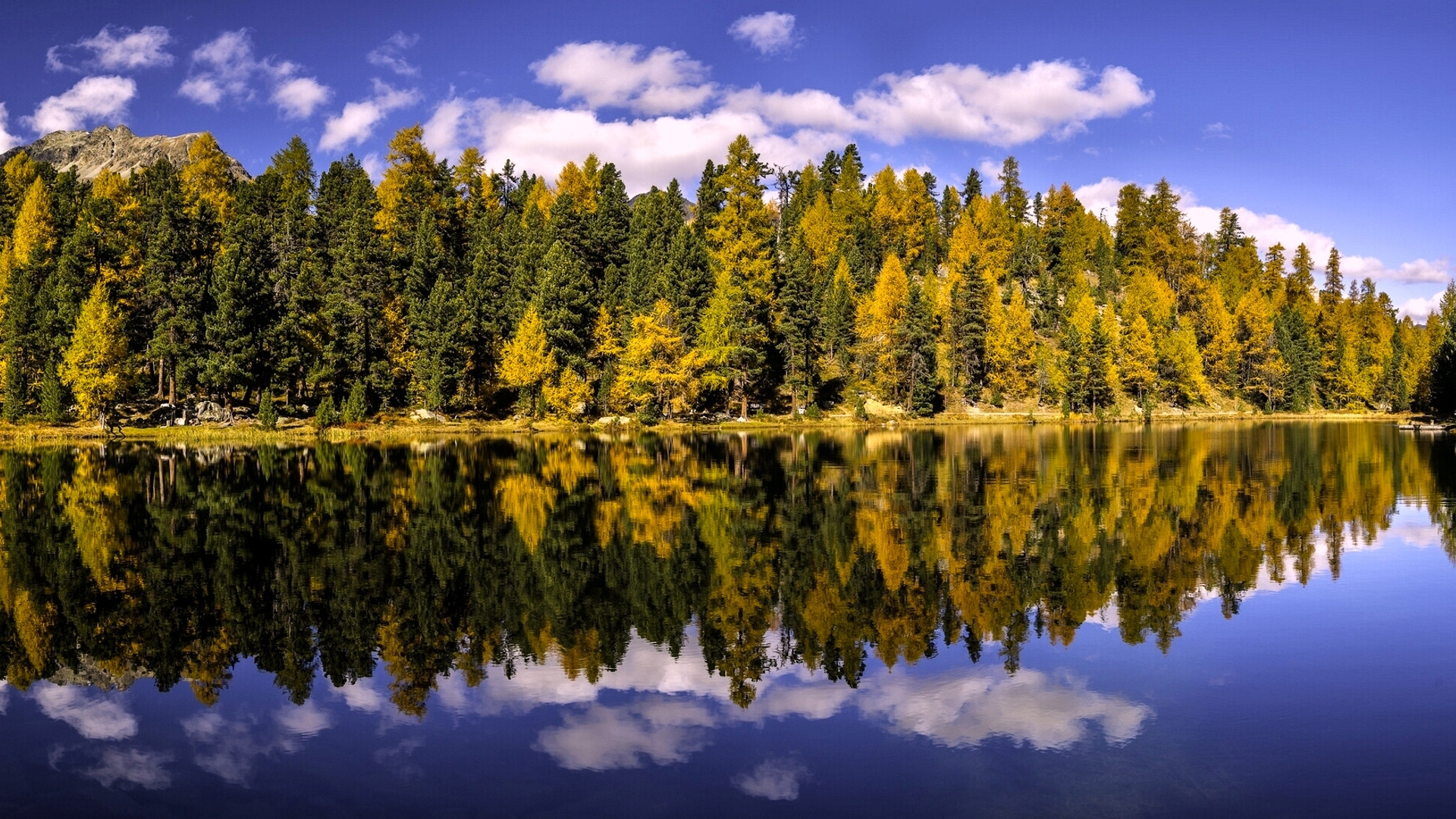 Обои Озеро Champfr, Champfr, отражение, природа, дерево в разрешении 1920x1080